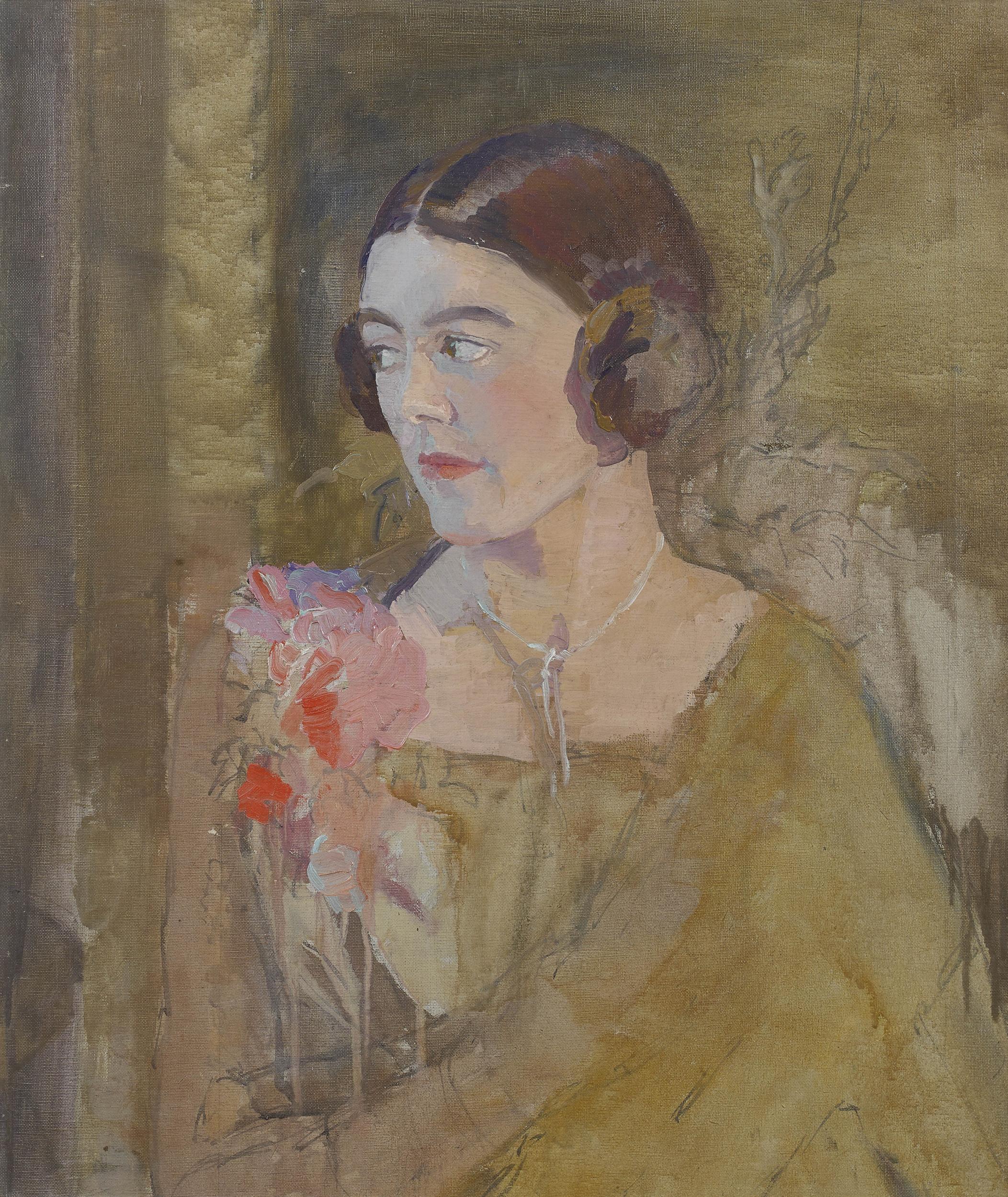 Portrait of a Woman - Painting by Amy Millar Watt