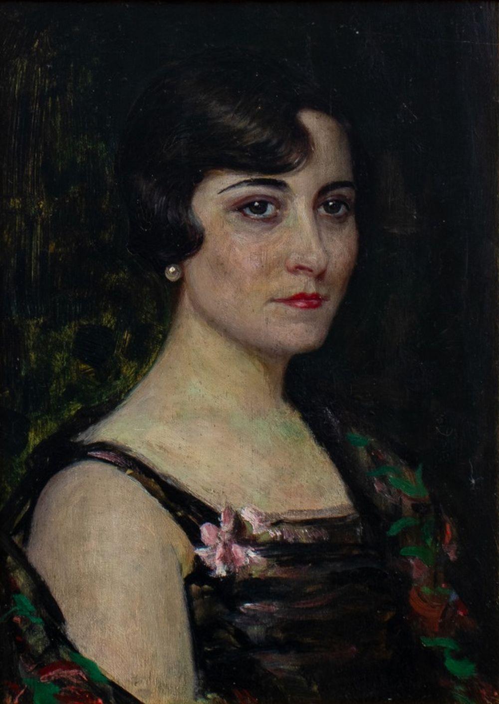 Portrait of a Woman - Painting by Unknown