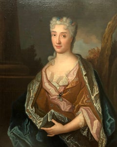 Ritratto di donna, olio su tela del XVIII secolo