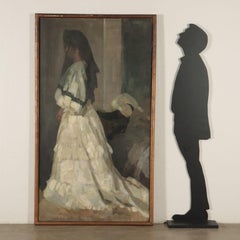 Portrait Of A Woman Oil On Canvas Late '800 Early '900