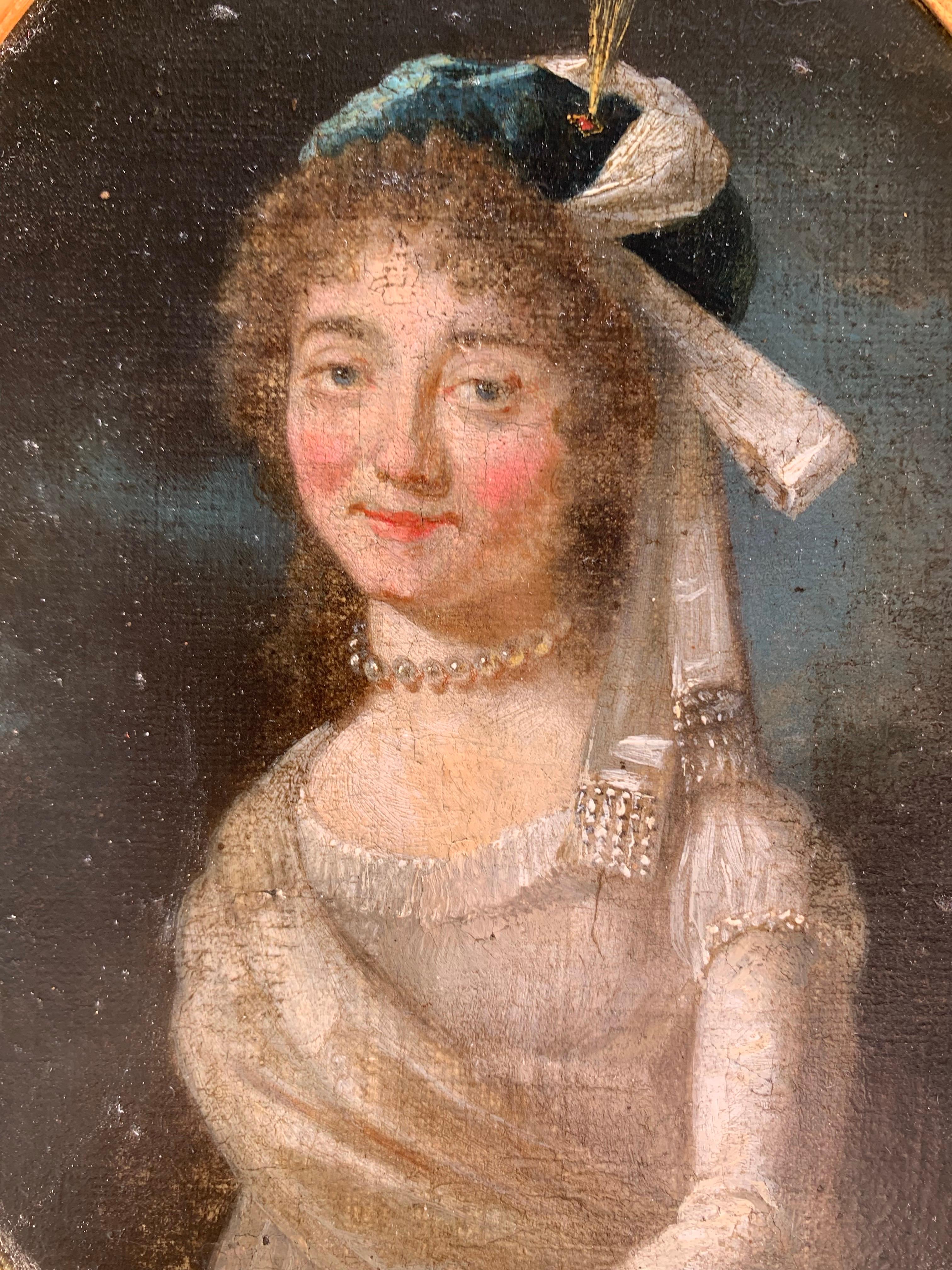 Retrato de mujer con tocado de estilo oriental, hacia 1790-1805 7