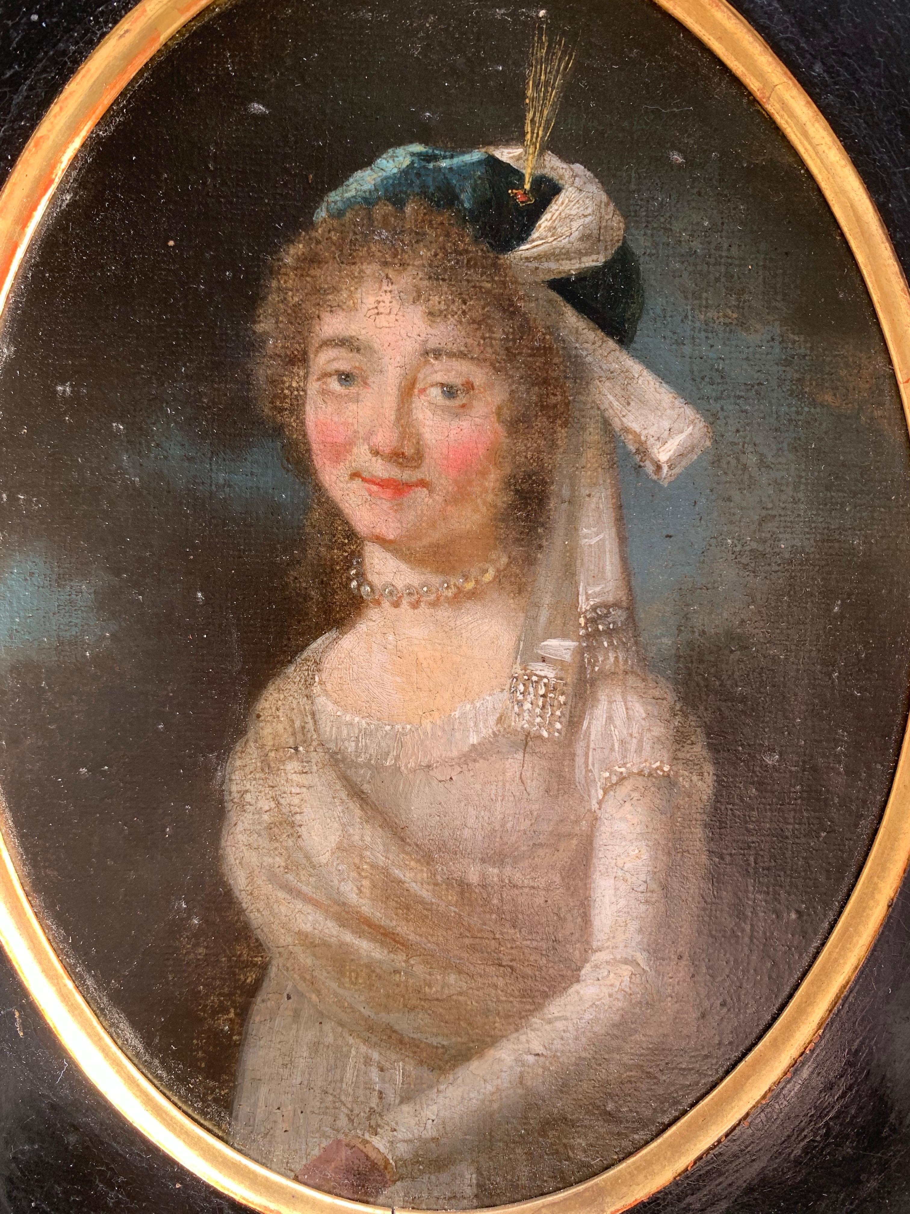 Retrato de mujer con tocado de estilo oriental, hacia 1790-1805 9