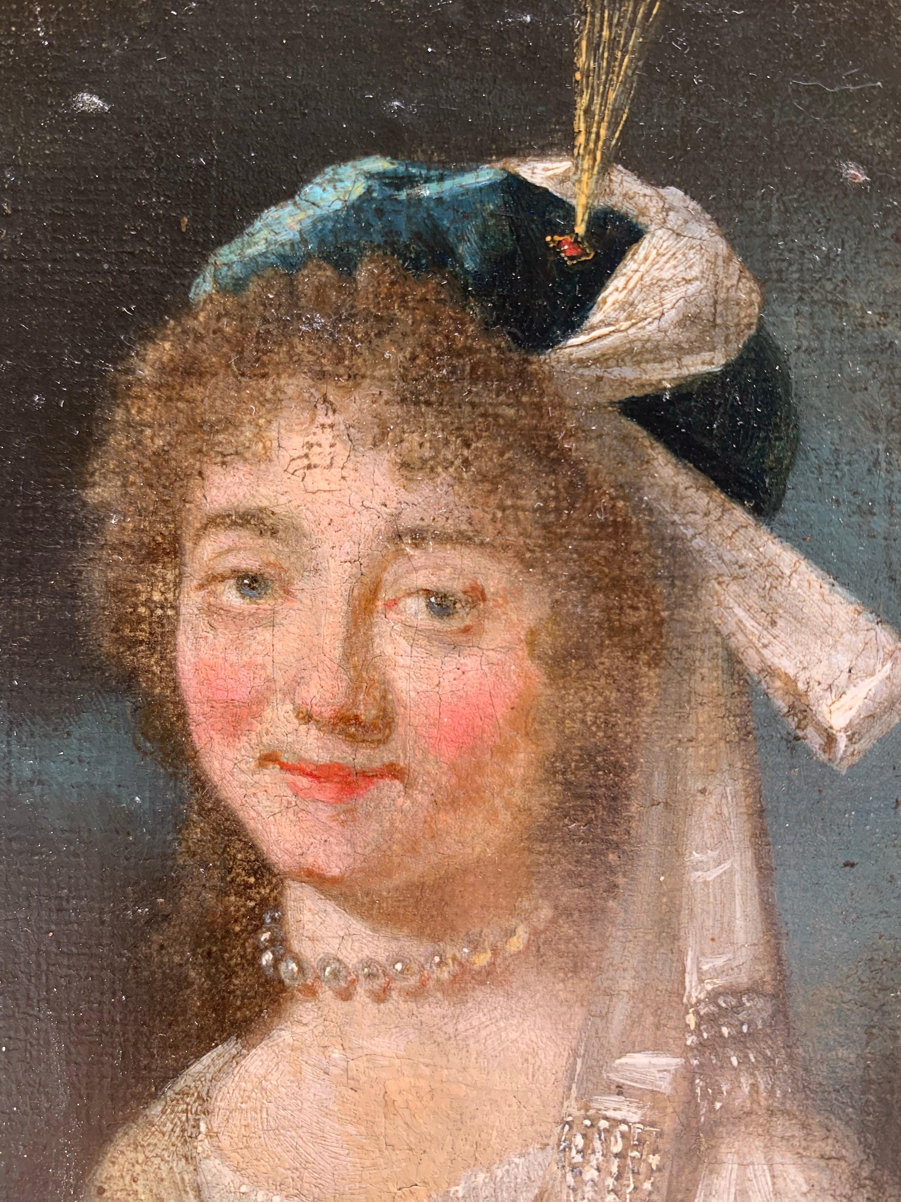 Retrato de mujer con tocado de estilo oriental, hacia 1790-1805 10