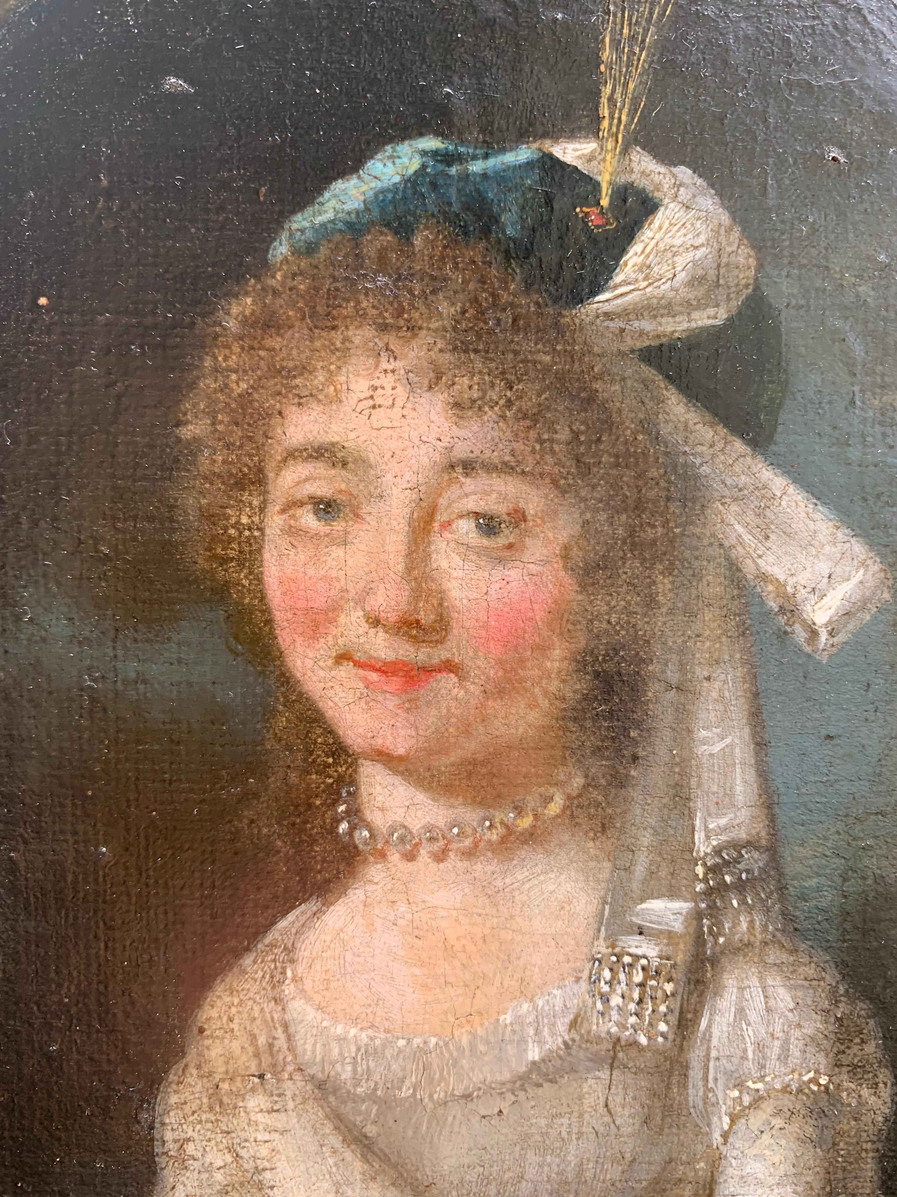 Retrato de mujer con tocado de estilo oriental, hacia 1790-1805 11