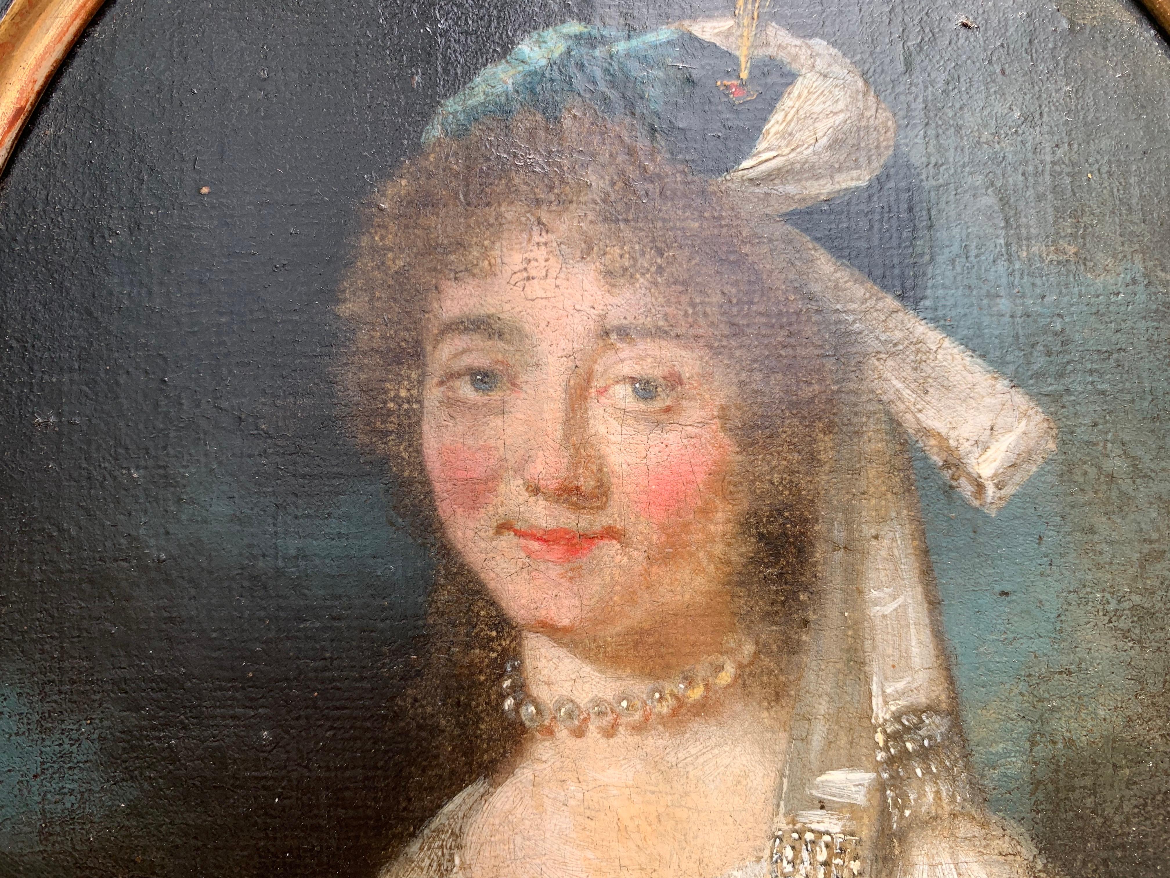 Retrato de mujer con tocado de estilo oriental, hacia 1790-1805 13