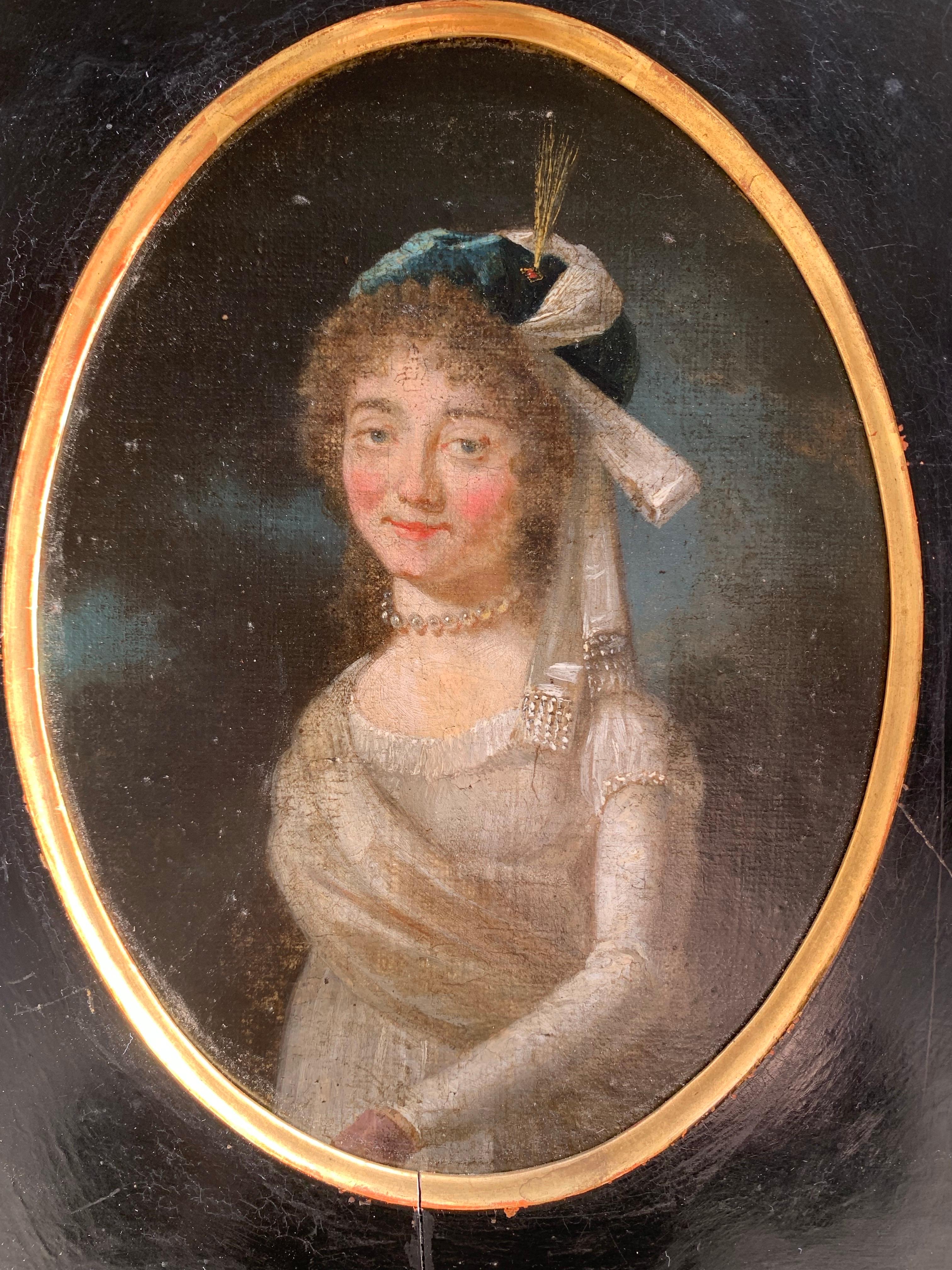 Retrato de mujer con tocado de estilo oriental, hacia 1790-1805 14