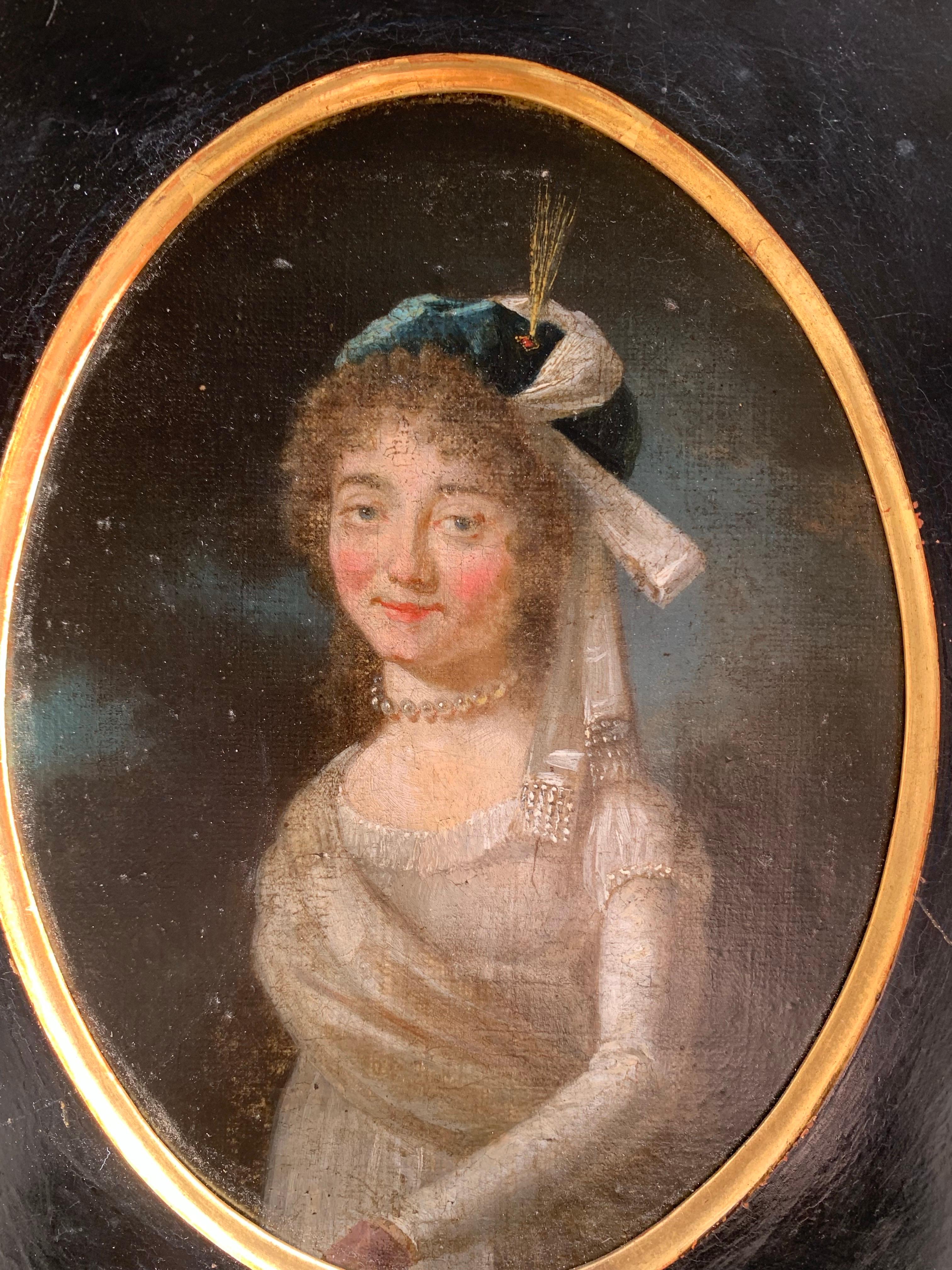 Retrato de mujer con tocado de estilo oriental, hacia 1790-1805 4