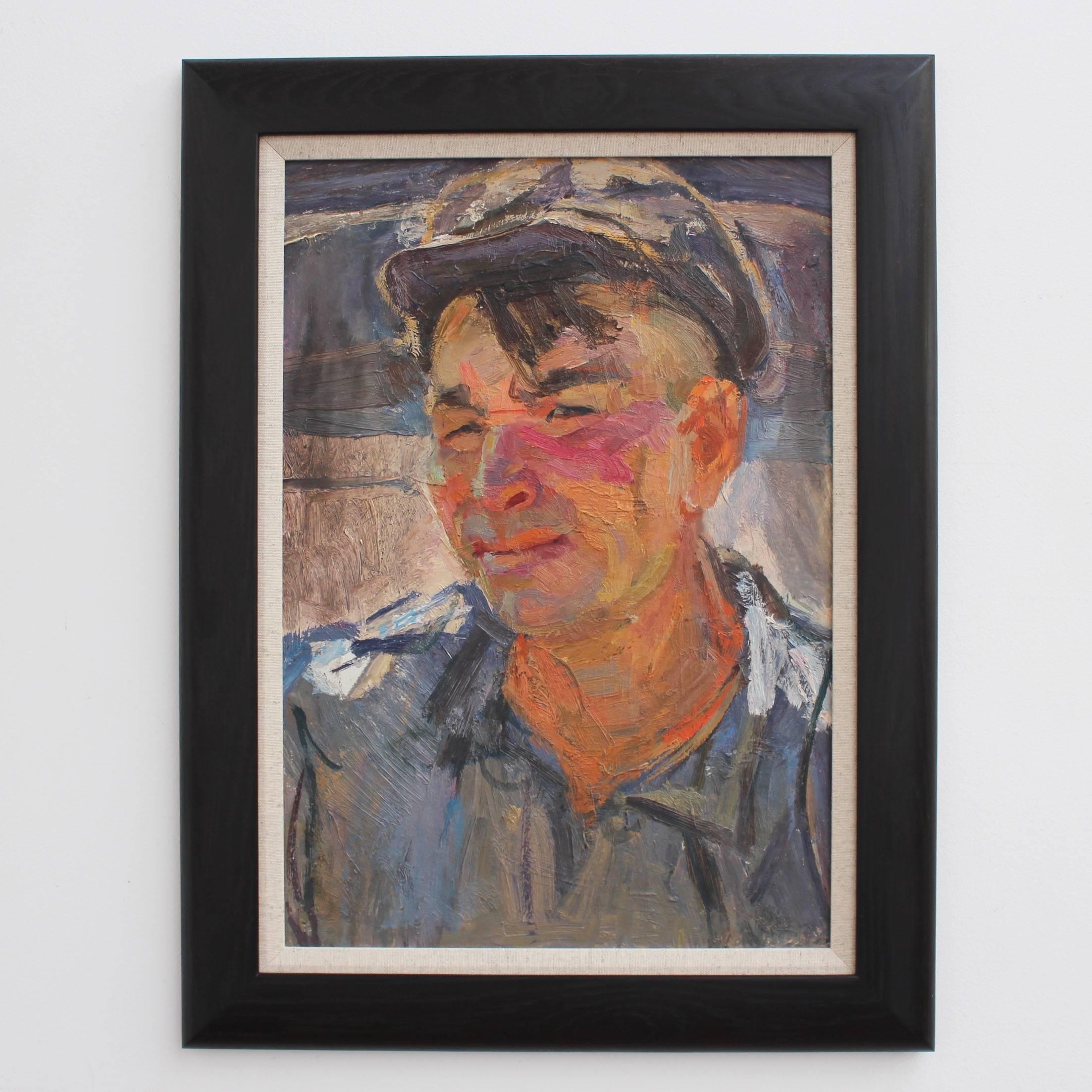 Portrait of a Worker – Painting von Unknown