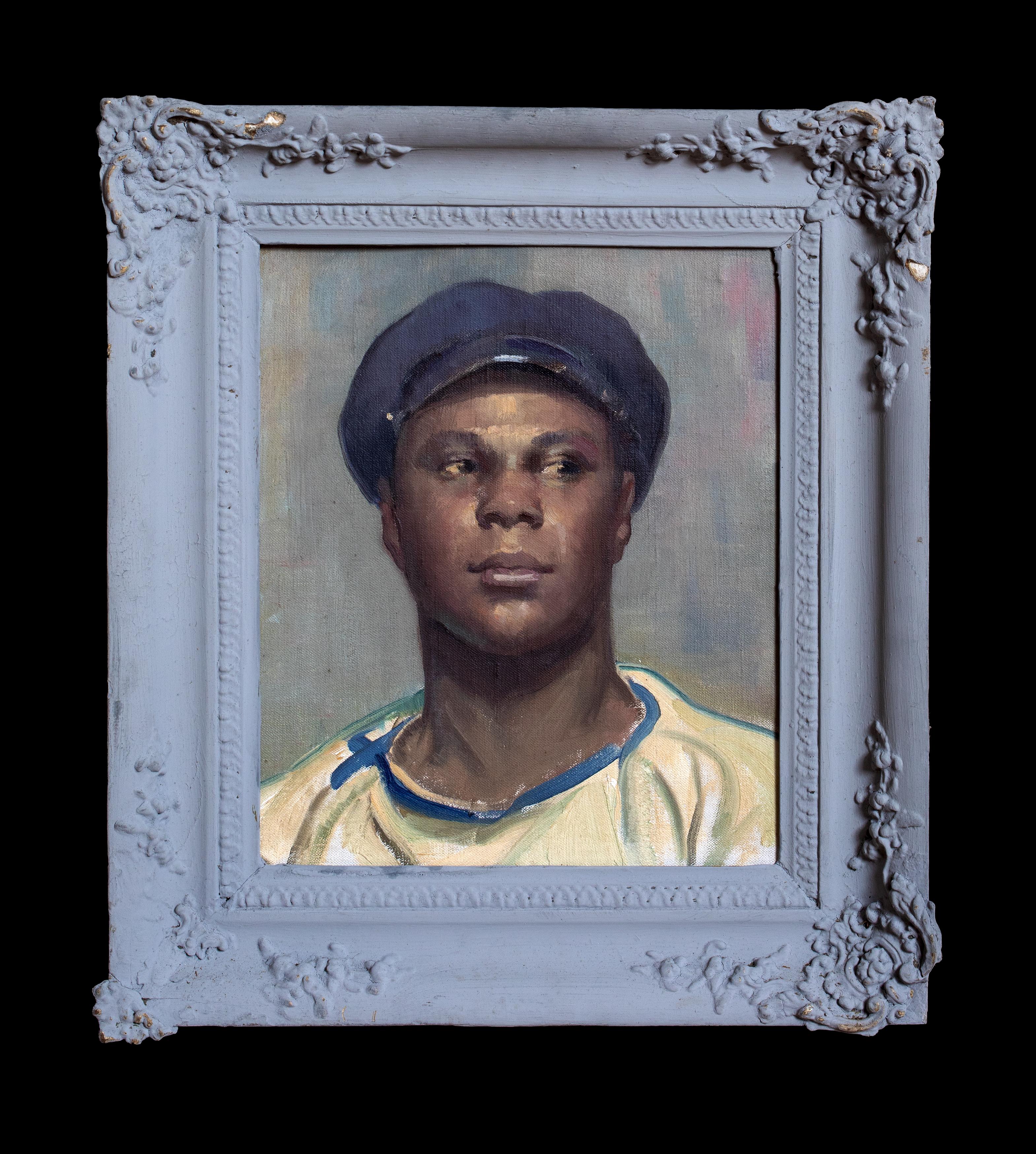 Portrait of a Young Black Sailor, circa 1910  Newlyn School - Painting by Unknown