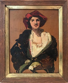 "Portrait of a Young Boy" Impressionistic Oil In the Style of Robert Henri