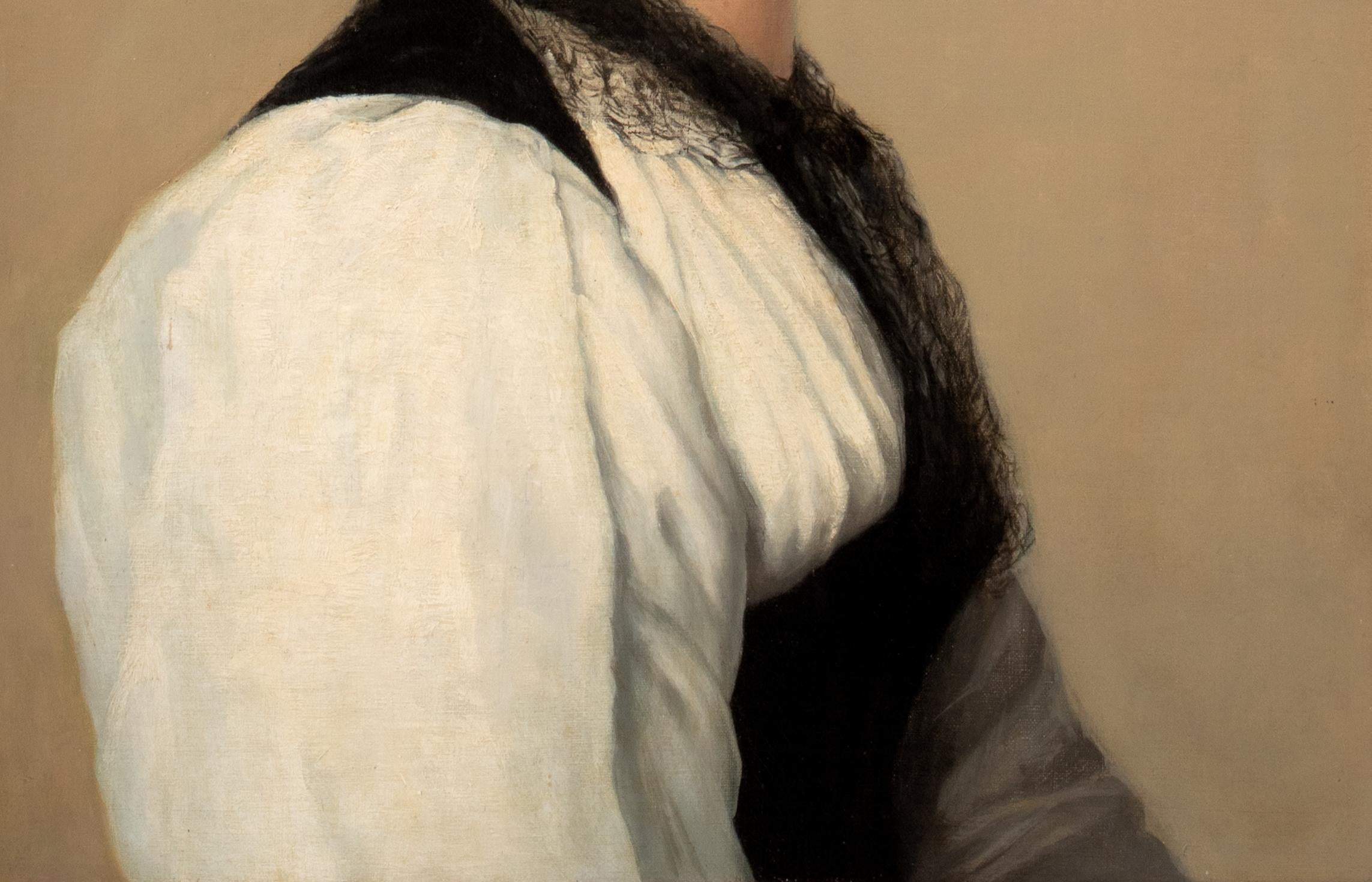 Retrato de una joven, siglo XIX - atribuido a Albert ANKER (1831-1910) 2