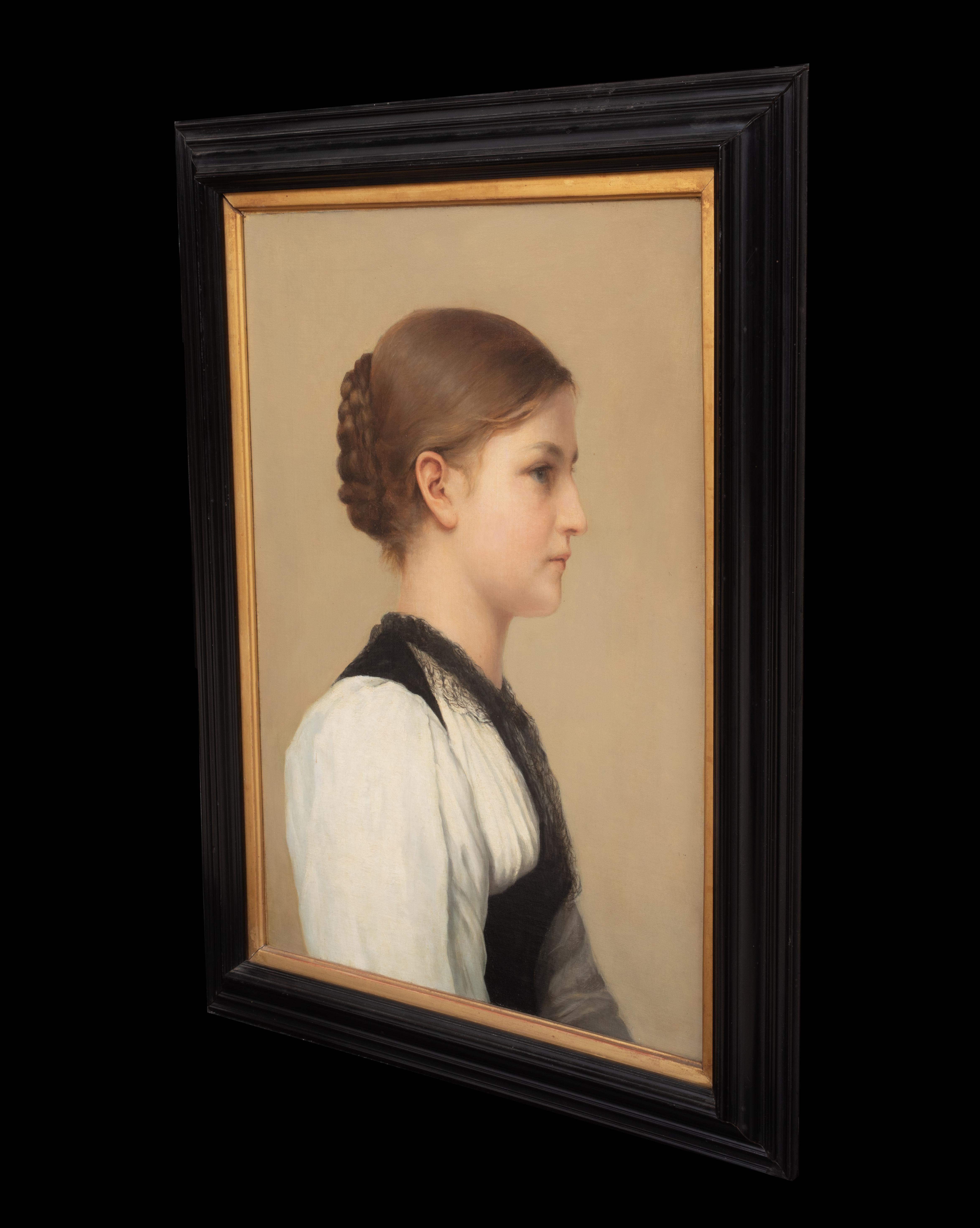 Retrato de una joven, siglo XIX - atribuido a Albert ANKER (1831-1910) 5