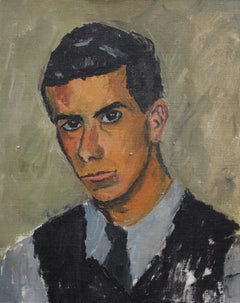 'Portrait of a Young Man' by Unknown Artist, circa 1950s, Oil Portrait Painting