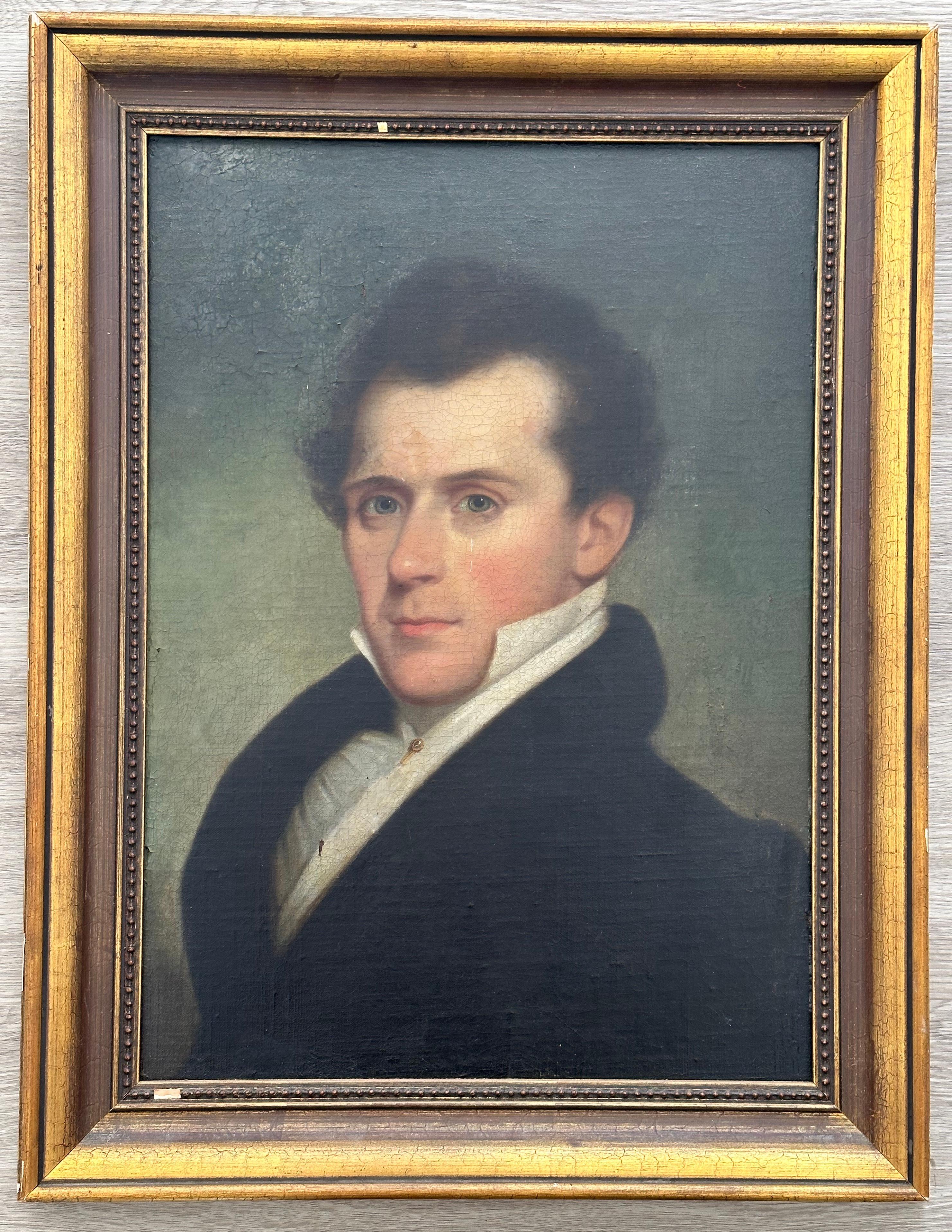 Ritratto di un giovane uomo - Painting di Unknown