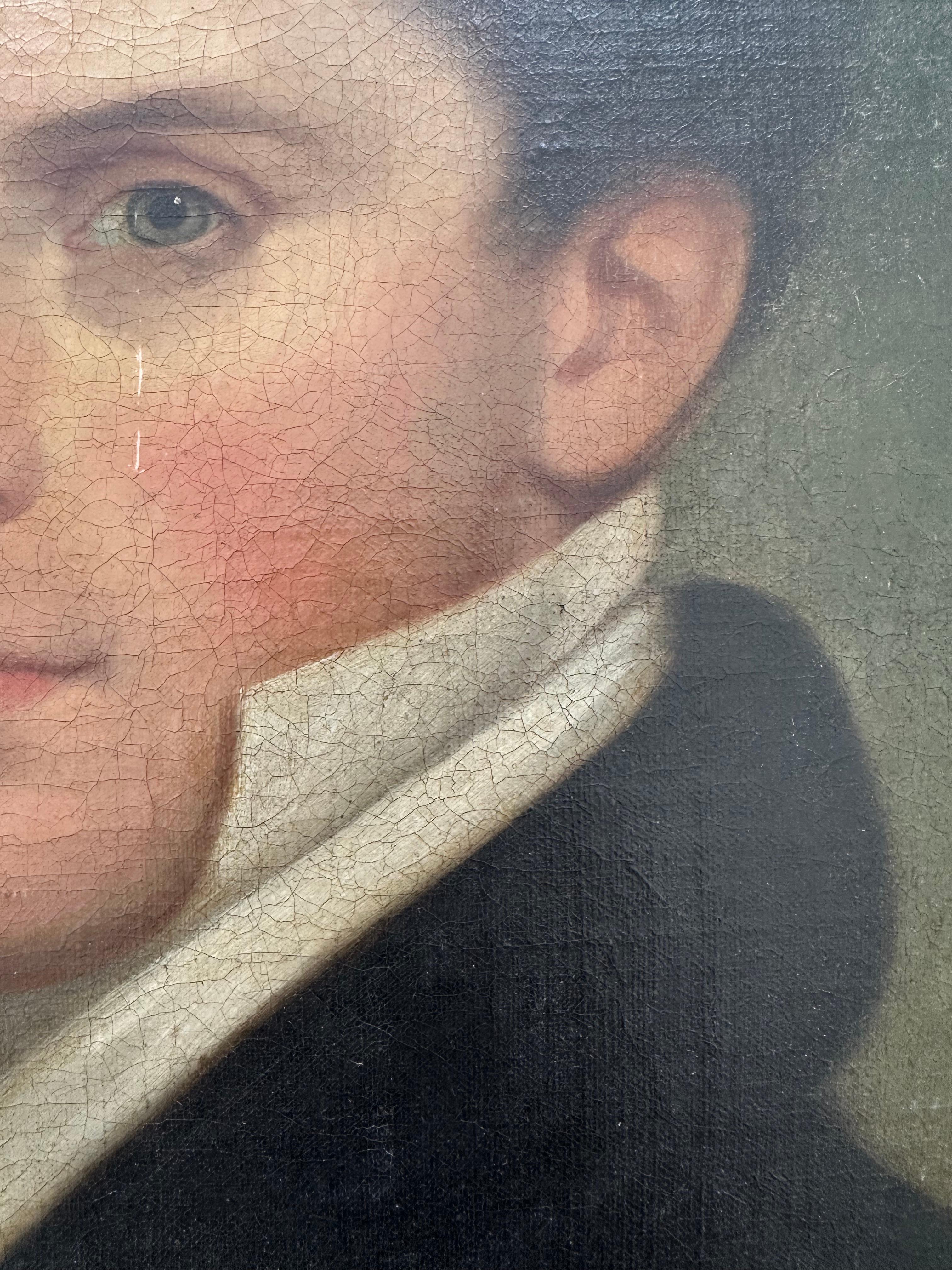 Ritratto di un giovane uomo - Painting Realismo americano di Unknown