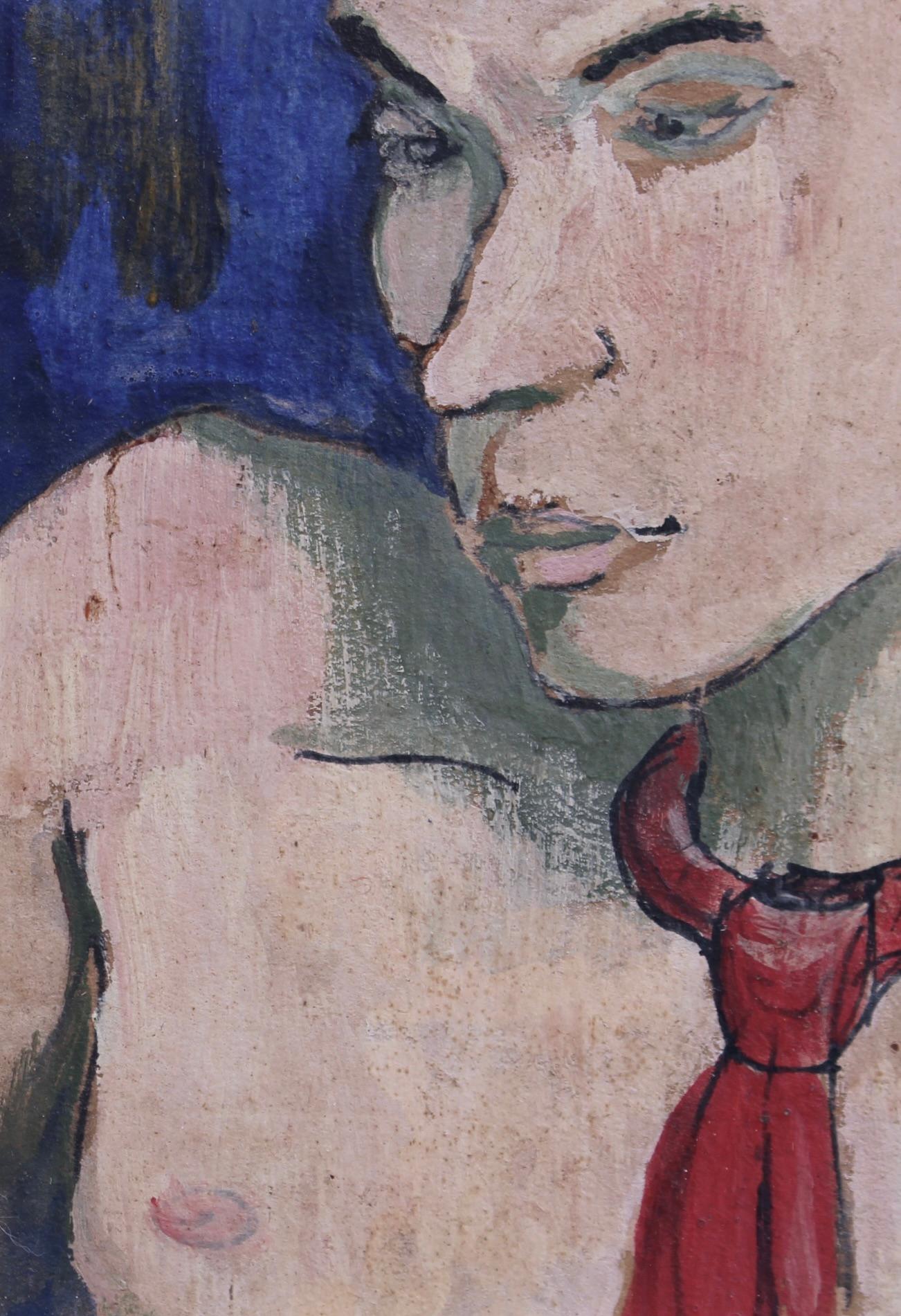 Ritratto di giovane uomo con cravatta rossa