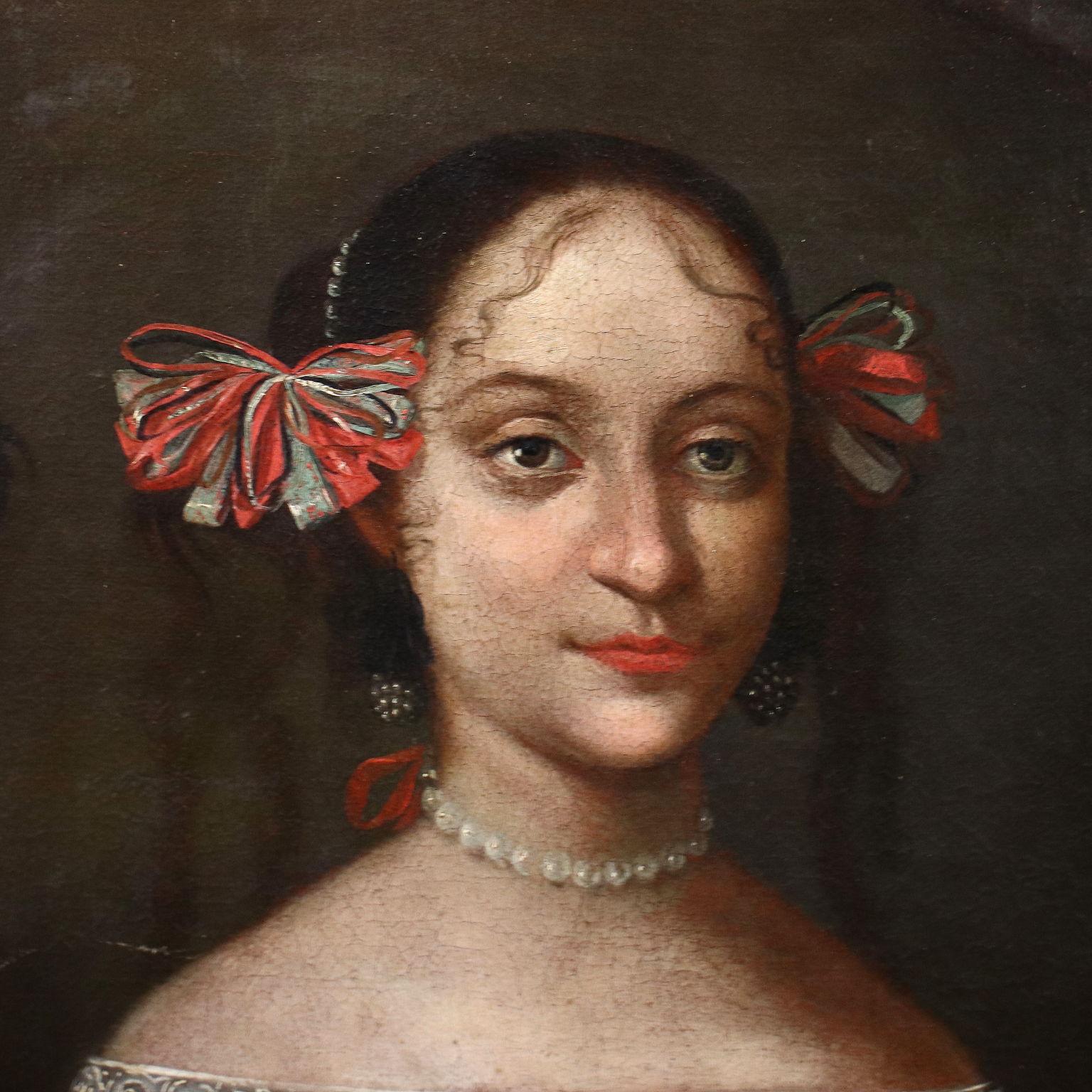 Porträt einer jungen Frau, 1666 (Sonstige Kunststile), Painting, von Unknown