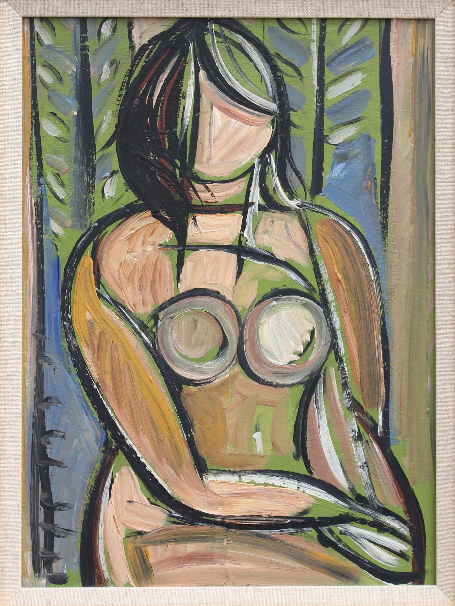 Ritratto di una giovane donna - Painting di Unknown