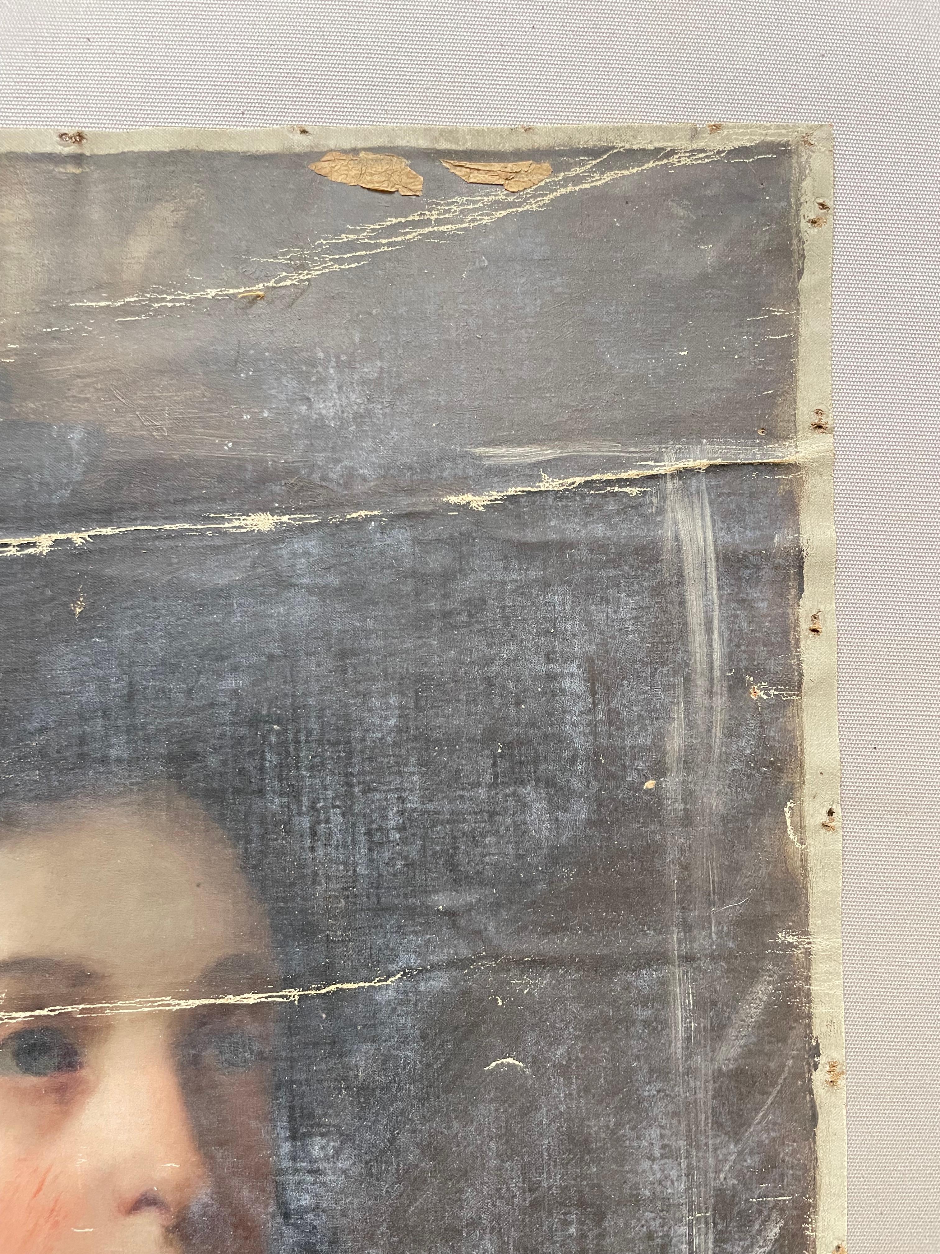 Portrait d'une jeune femme, huile sur toile, fin du 19e siècle 1