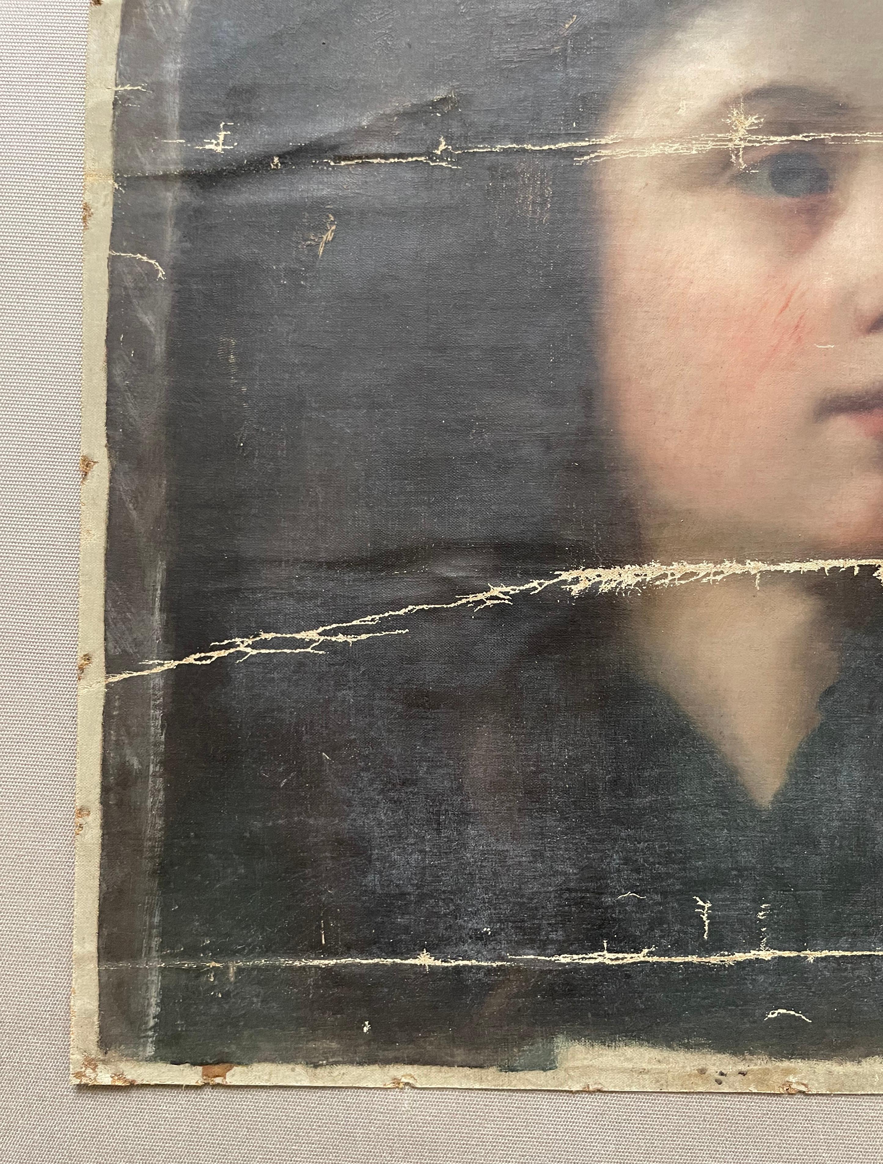Portrait d'une jeune femme, huile sur toile, fin du 19e siècle 3