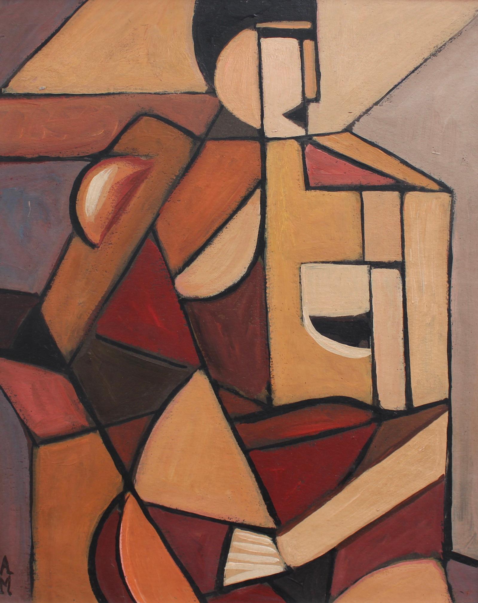 Unknown Abstract Painting - 'Portrait of Abstract Man', Berlin School 