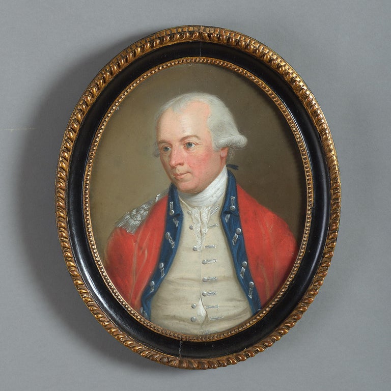 <i>Portrait of Adj-General, Lt-Col. John Cosnan</i>, late 18th century, offered by Timothy Langston Fine Art & Antiques