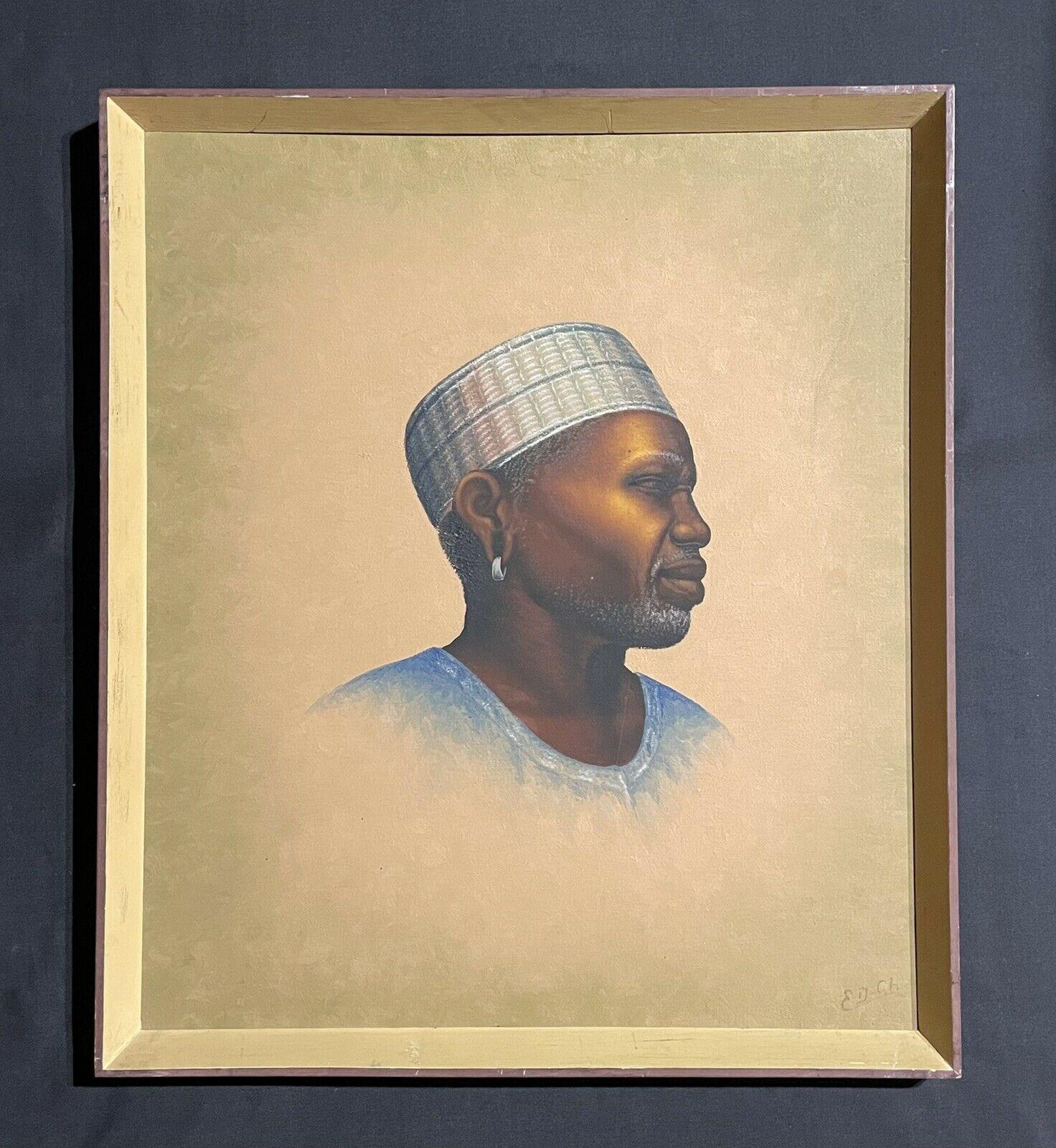 Porträt eines afrikanischen Mannes aus Tansania – signiertes Ölgemälde, ca. 1970er Jahre – Painting von Unknown