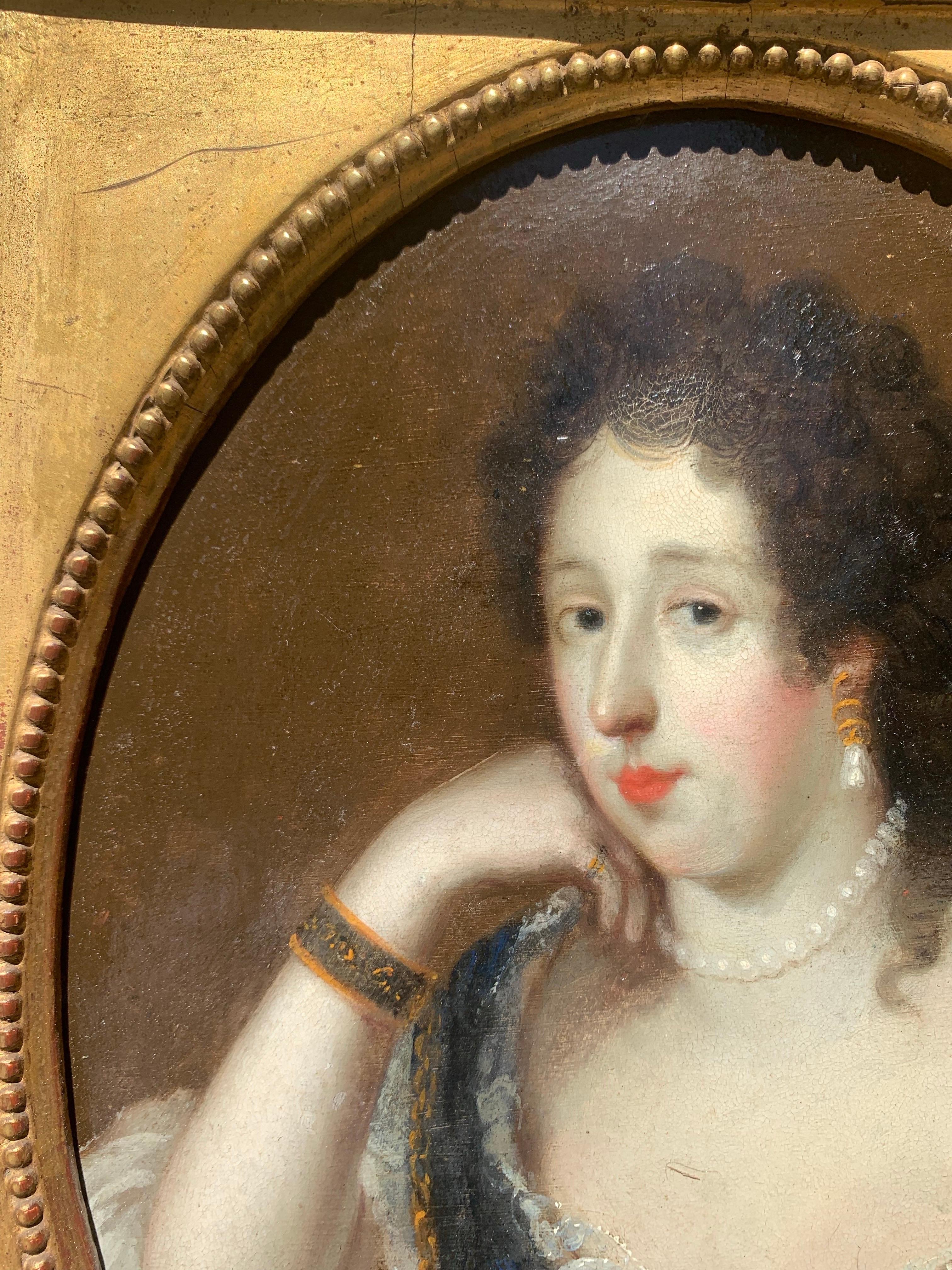 Marie Aubry como Andrómeda en la Ópera Persée de Lully - Escuela francesa, finales del siglo XVII. en venta 3
