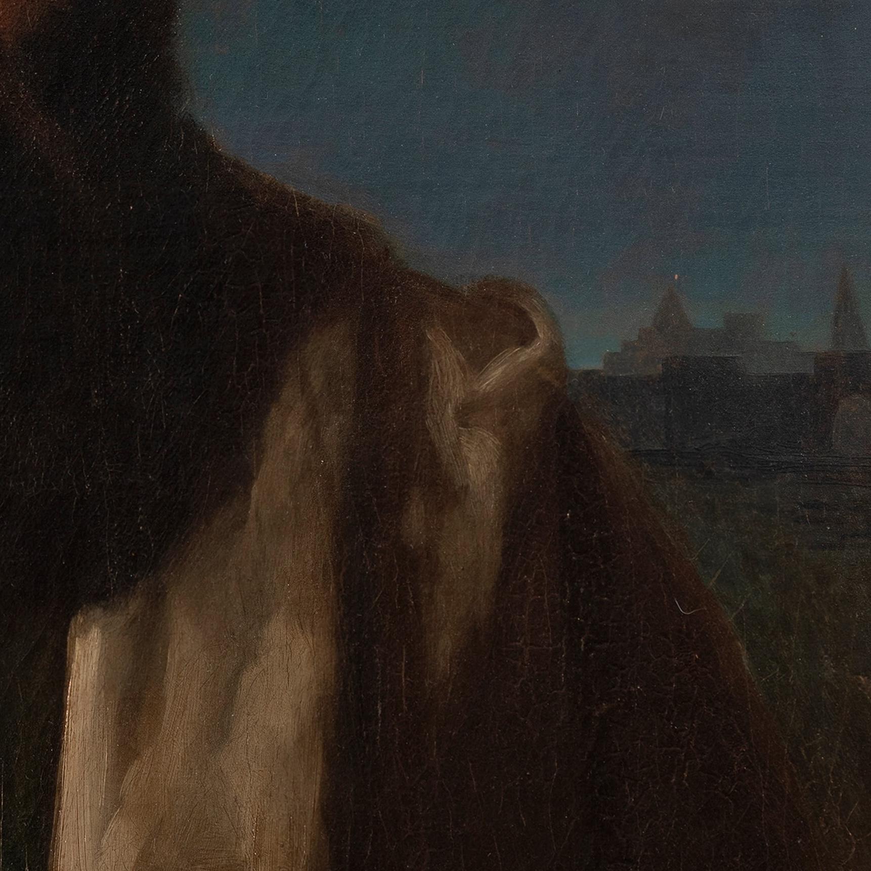 Portrait of an Arab, with pyramids beyond For Sale 1