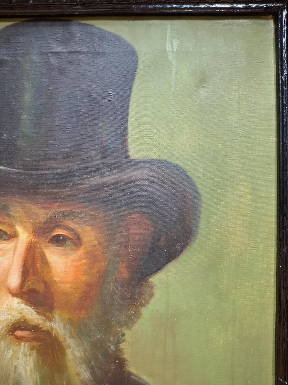 Retrato de un hombre elegante con sombrero de copa de H. de Vlaminck - Painting Impresionista de Unknown