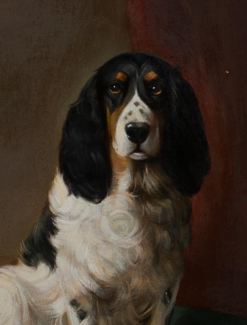 Portrait Of An English Springer Spaniel, circa 1900

English School

Fine circa 1900 English School portrait of an English Springer Spaniel, oil on canvas laid to board. Excellent quality and condition early depiction of the breed on art presented