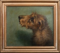 Portrait d'un terrier irlandais, 19e siècle  Signé en haut à droite « EMMS »  Circa 1900 