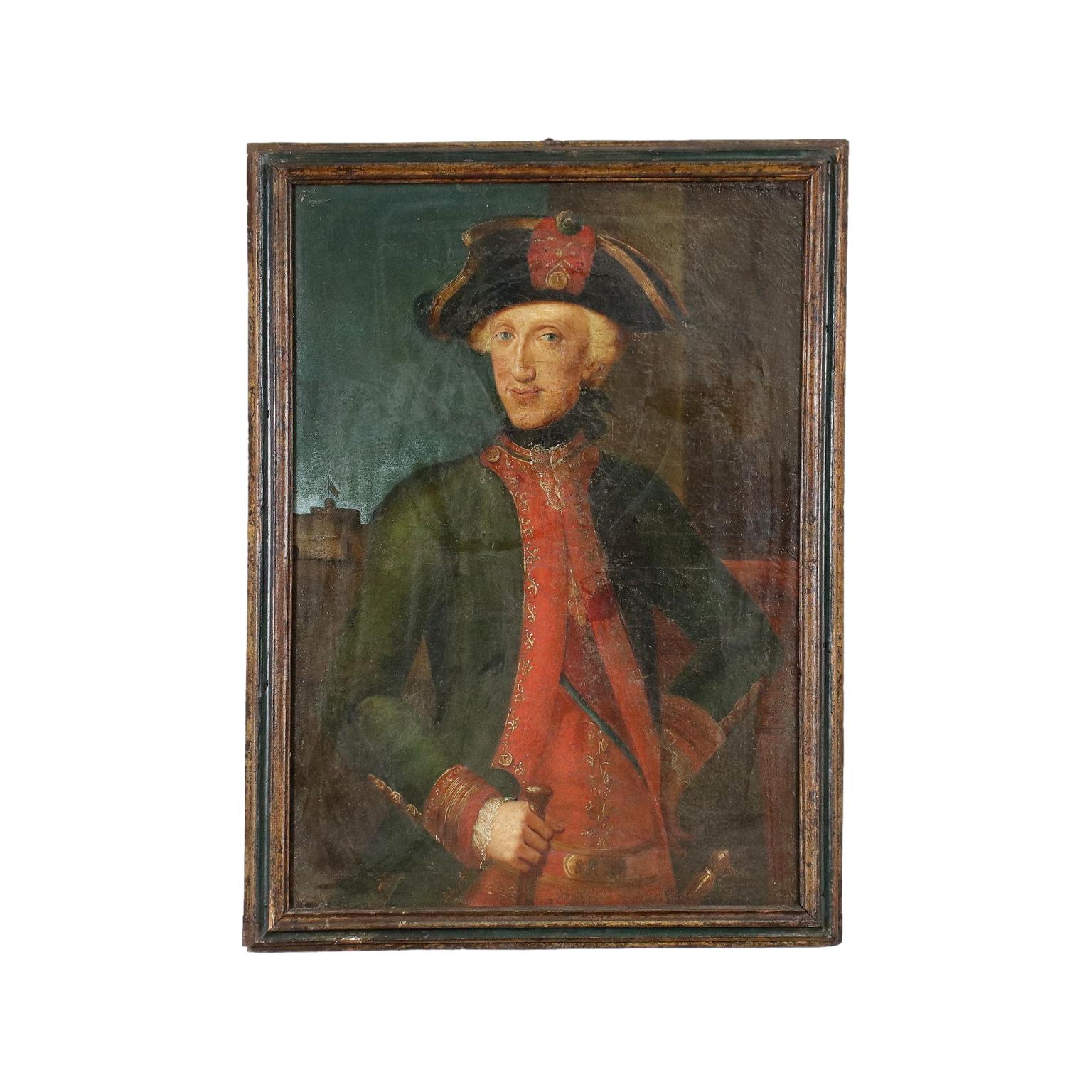 Unknown Portrait Painting - Portrait of an Officer, 1700s, oil on canvas