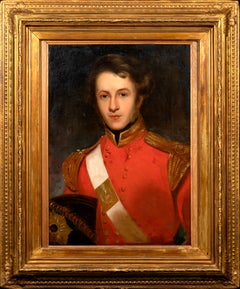 Portrait Of An Officer Of The 50th Regiment, early 19th Century Napoleonic Wars