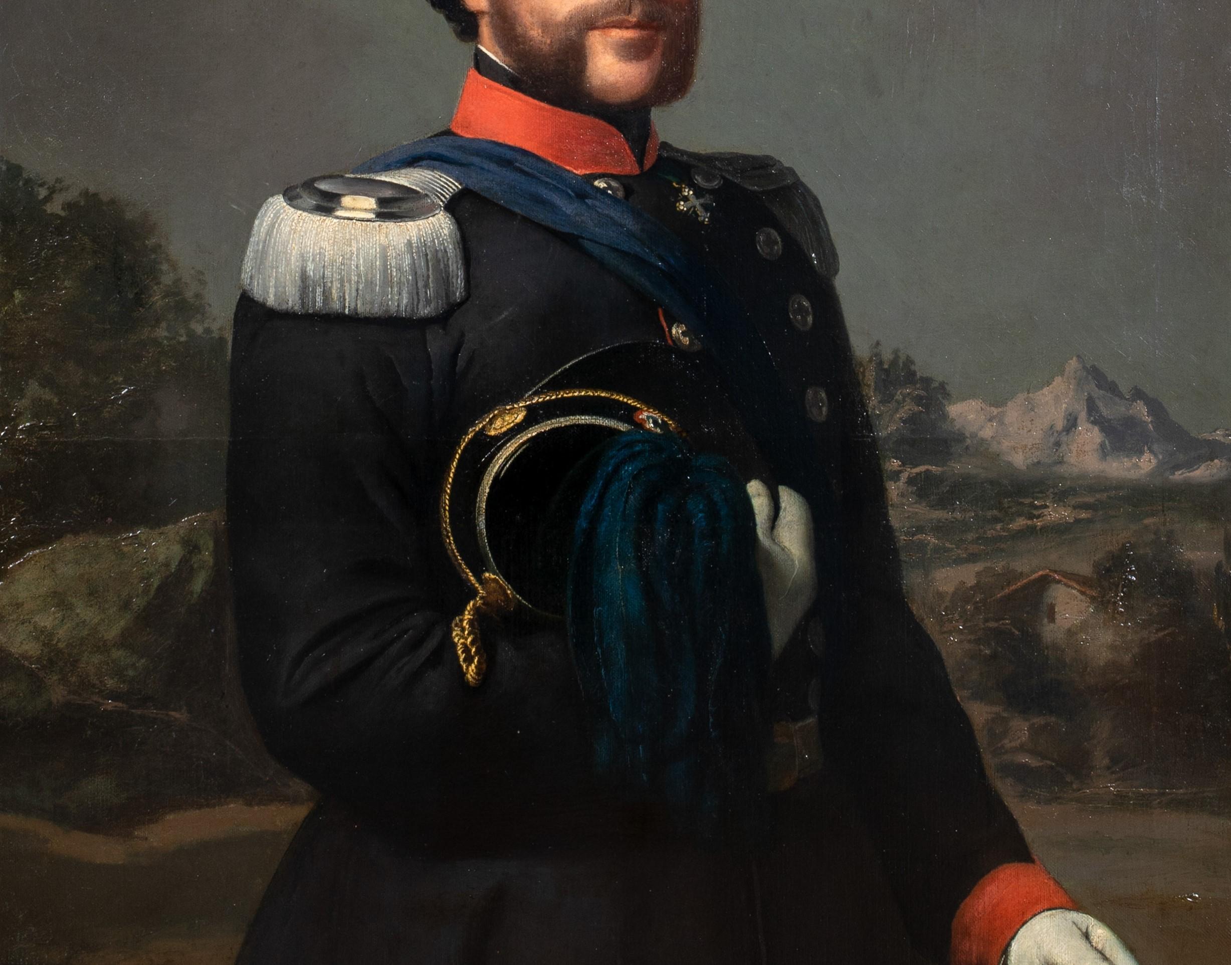 Portrait Of An Officer Wearing The Order of Saints Maurice and Lazarus, circa 1860

circle of Giuseppe Ugolino (1826-1897)

Huge mid 19th Century Italian portrait of an Officer wearing the Order Of Saint Maurice and Lazarus, oil on canvas. Important