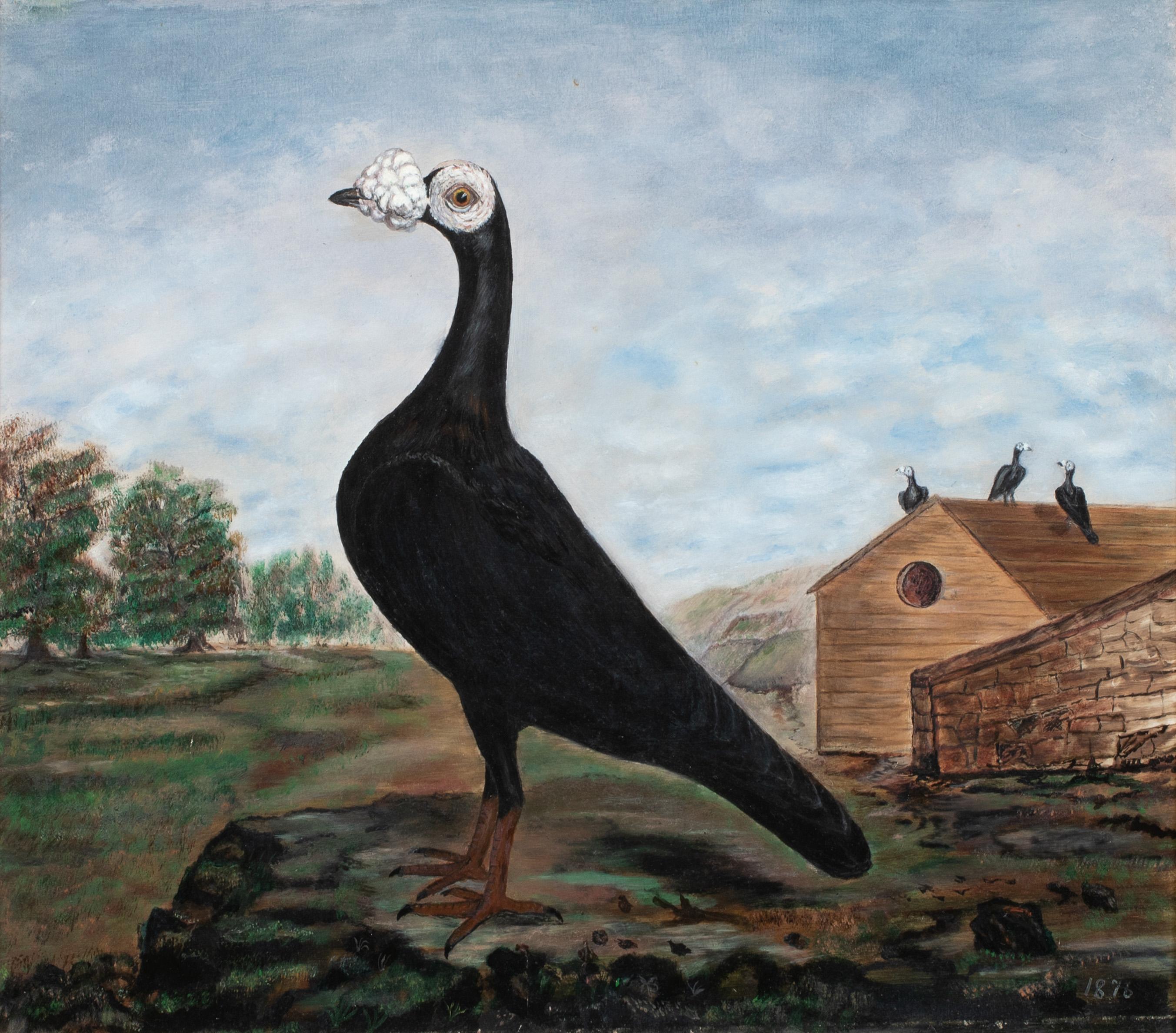 Unknown Portrait Painting - Portrait Of An Unusual Farm Bird, 19th Century 