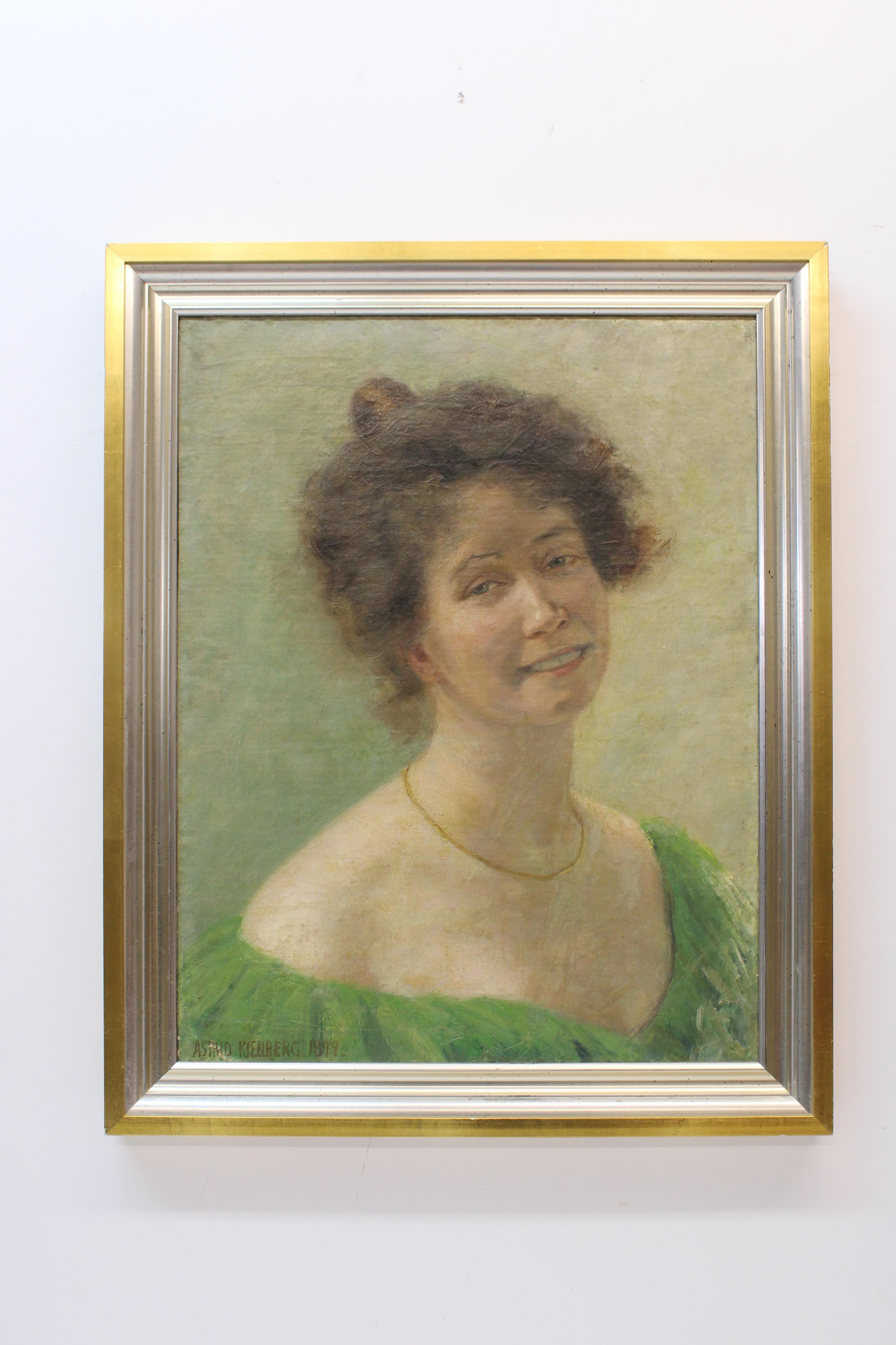 Unknown Portrait Painting - Portrait of Anna Morell Bux Sjoberg By Astrid Kiellberg