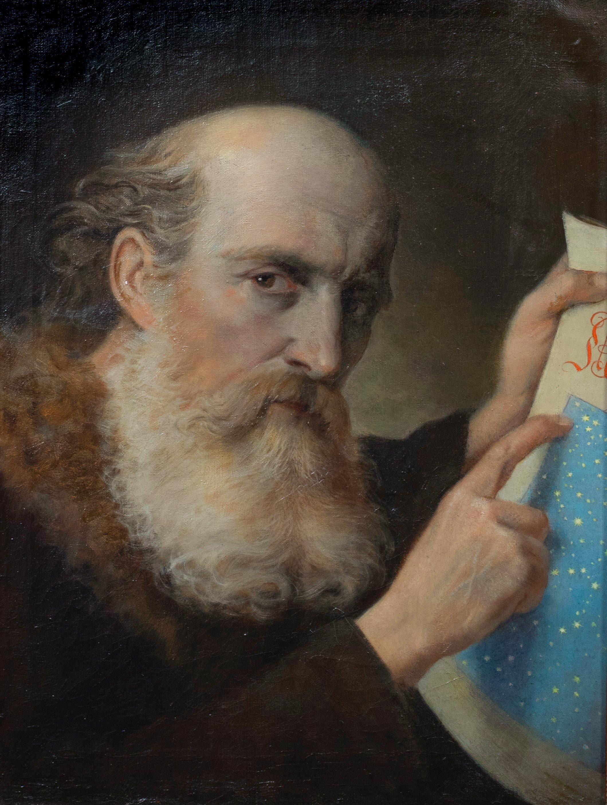 Ritratto dell'astrologo Guido Bonatti, XVIII secolo - Portrait Painting Nero di Unknown