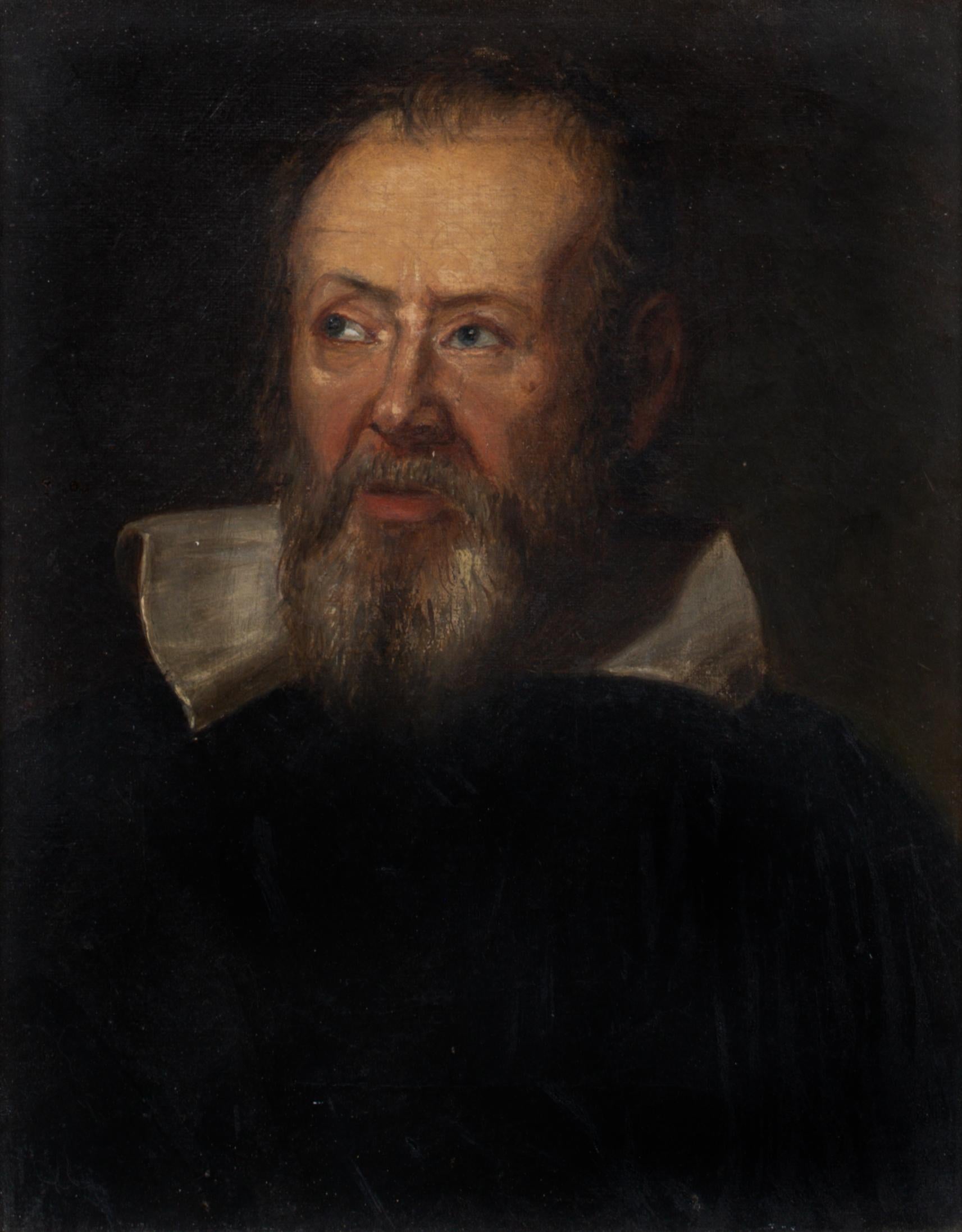 Retrato del astrónomo Galileo (1564-1642)   Escuela italiana - Painting de Unknown