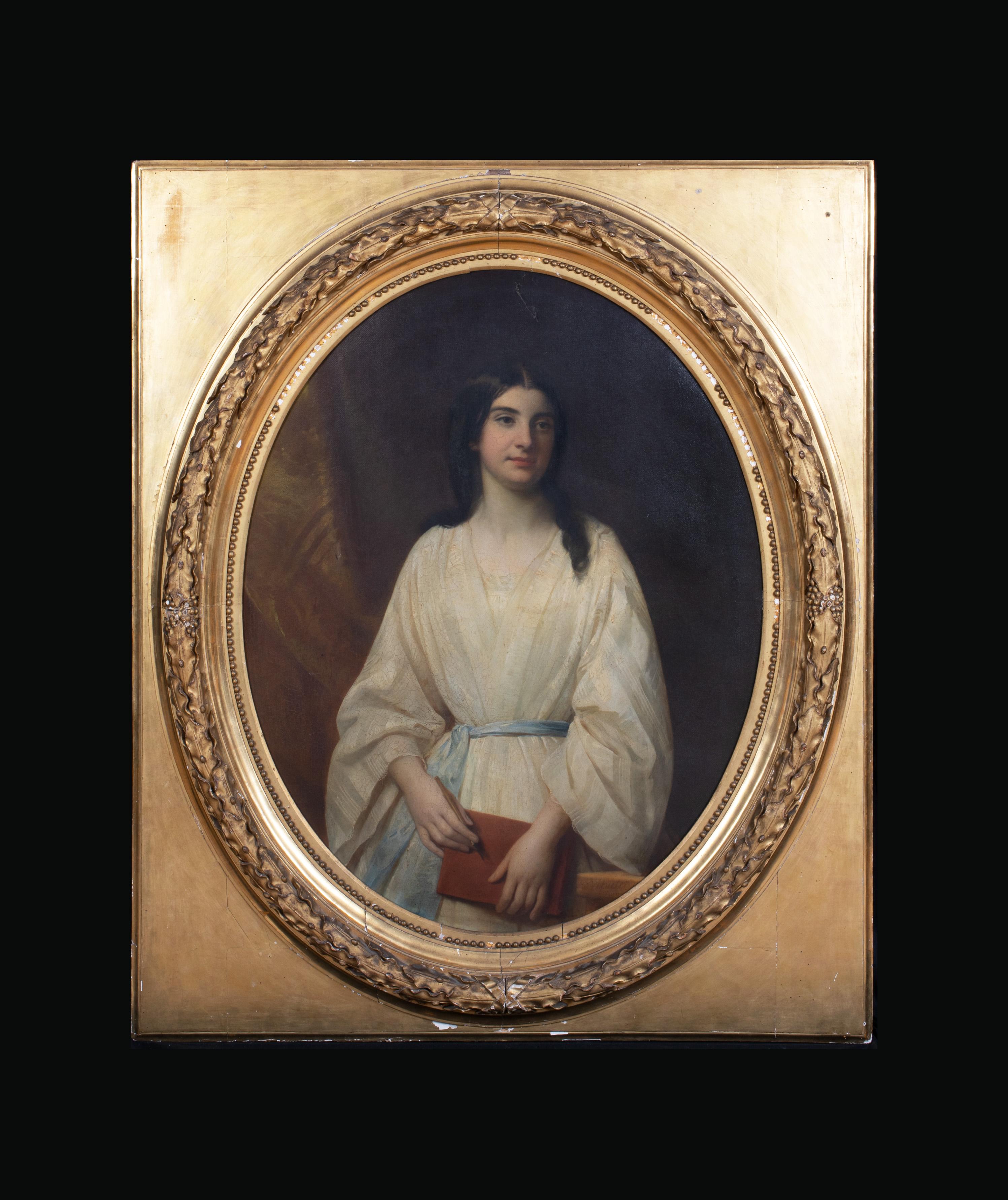 Portrait Of Augusta Gordon (née Bolton), Rome, 19th Century - Painting by Unknown