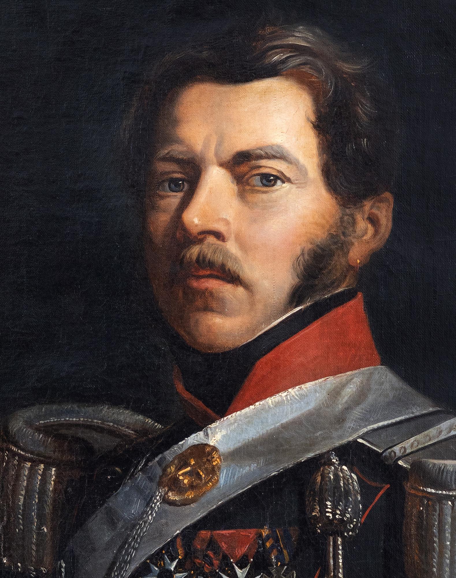 Retrato del barón de Roisin - General de gendarmería - Painting Escuela francesa de Unknown