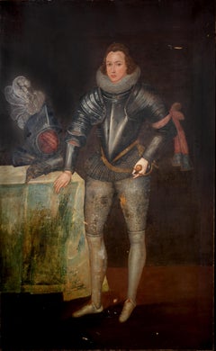 Vintage Portrait Of Baron Dudley North, 16th Century  English School  