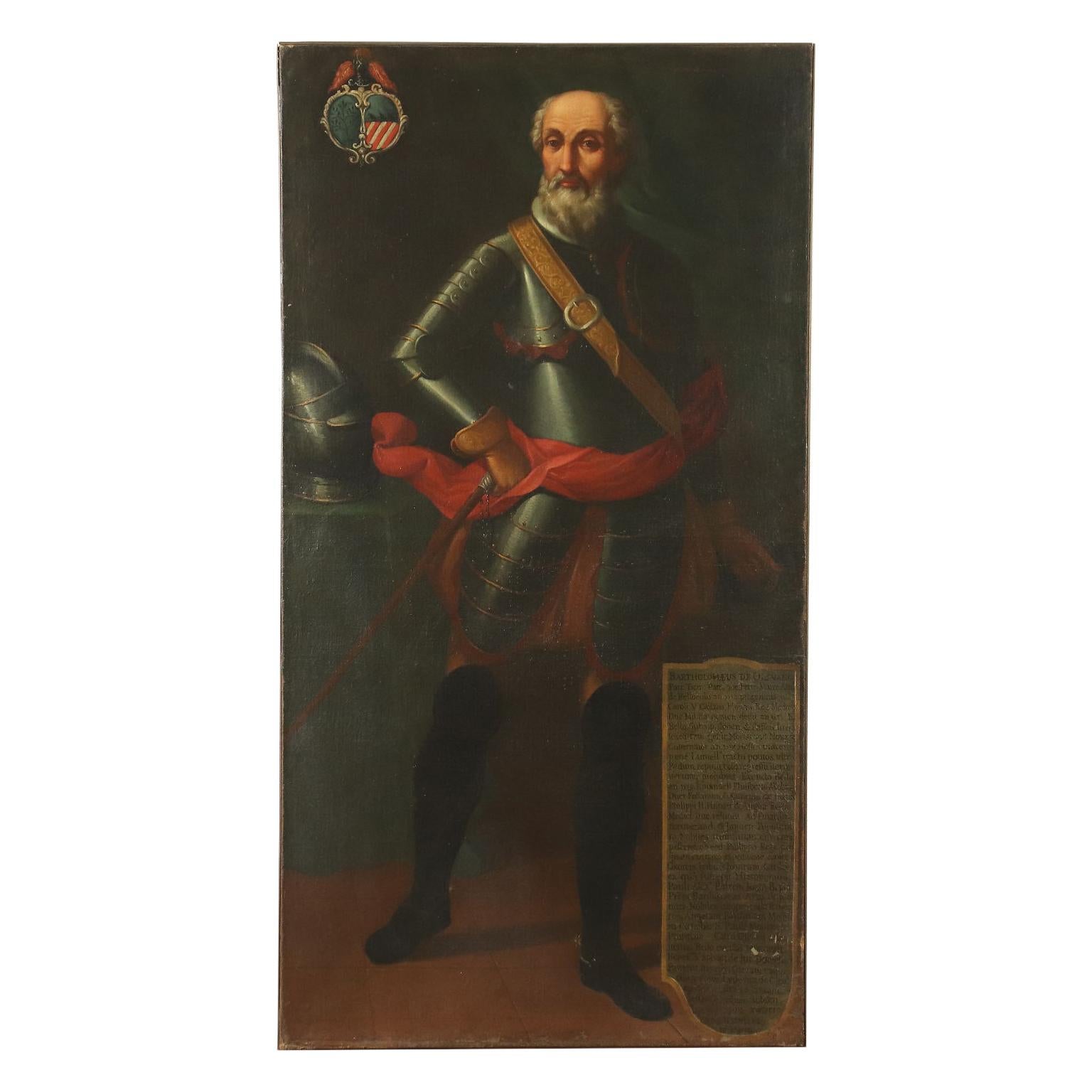 Unknown Portrait Painting - Portrait Of Bartolomeo De Olevano Oil On Canvas Second Half '500