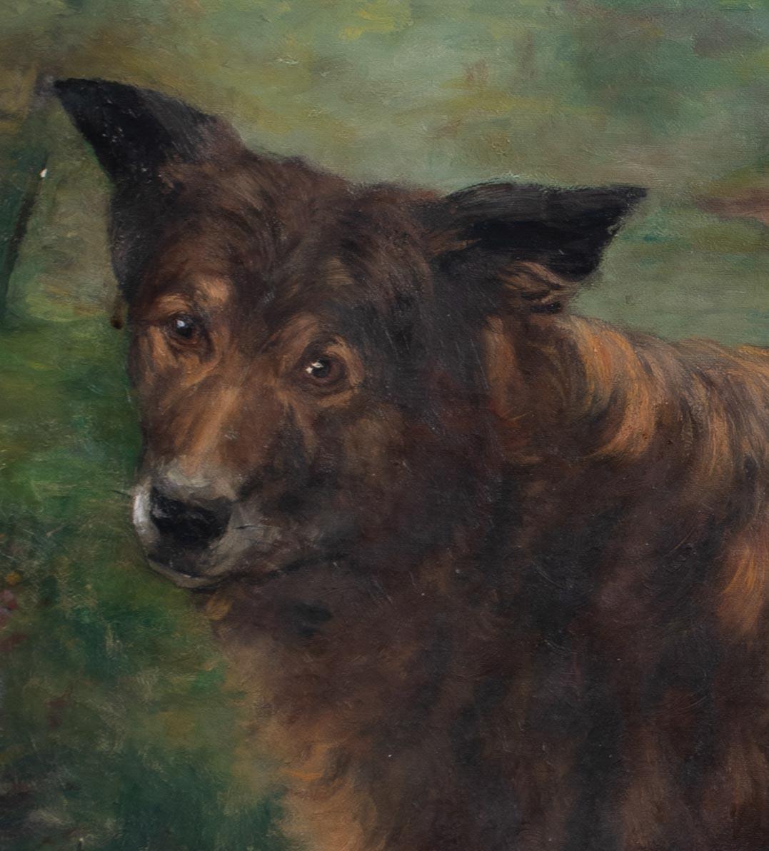Porträt von „Bibi“, einem französischen Schafzüchter, datiert 1922  Gabrielle Lauren-Janssens im Angebot 3