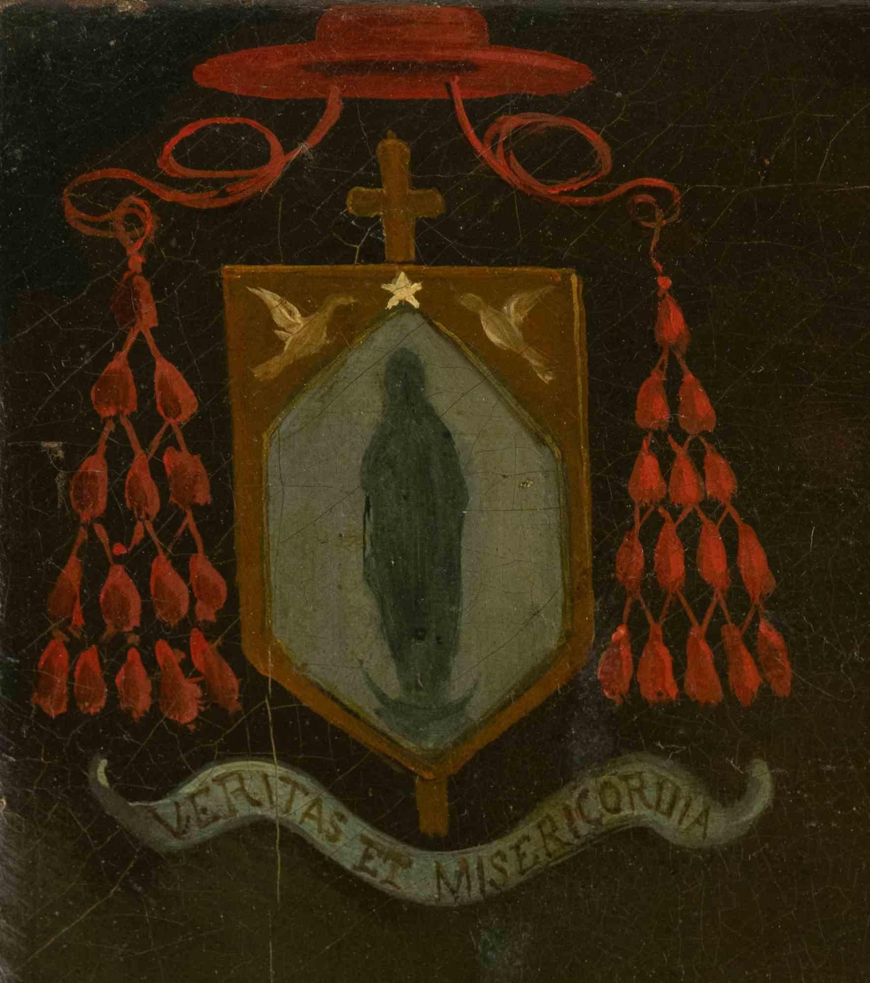 Ritratto del vescovo Gaspard Mermillod - Pittura a olio - XIX secolo - Painting Moderno di Unknown