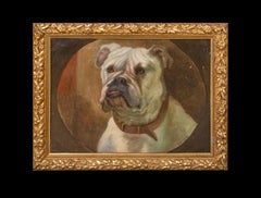 Portrait Of "Caesar" An English Bulldog, 19th Century  by Oliver HUNTER (19th Ce