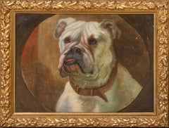 Portrait Of "Caesar" An English Bulldog, 19th Century by Oliver HUNTER