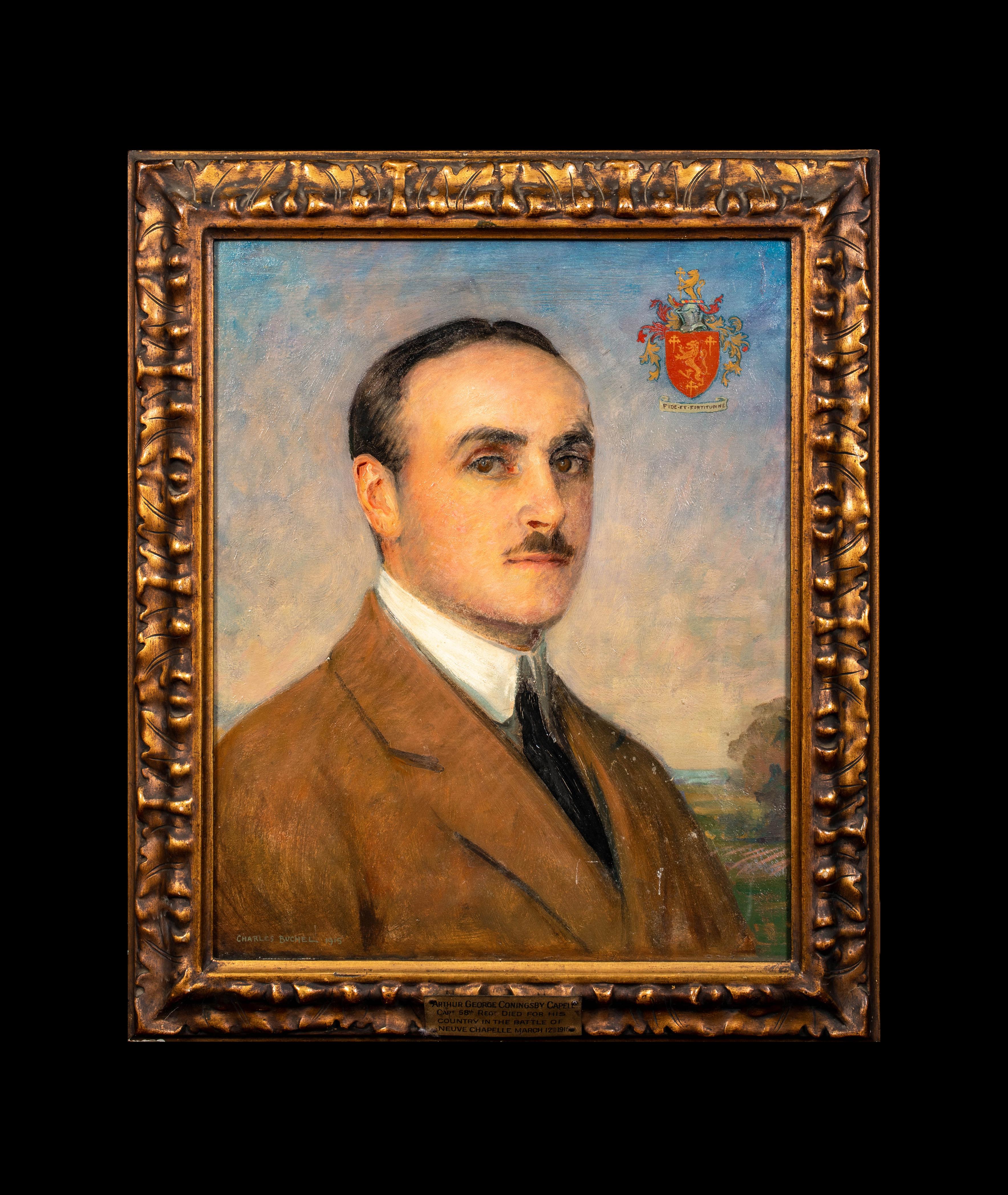 Portrait Of Captain Arthur George Coningsby Capell, dated 1915   - Painting by Unknown