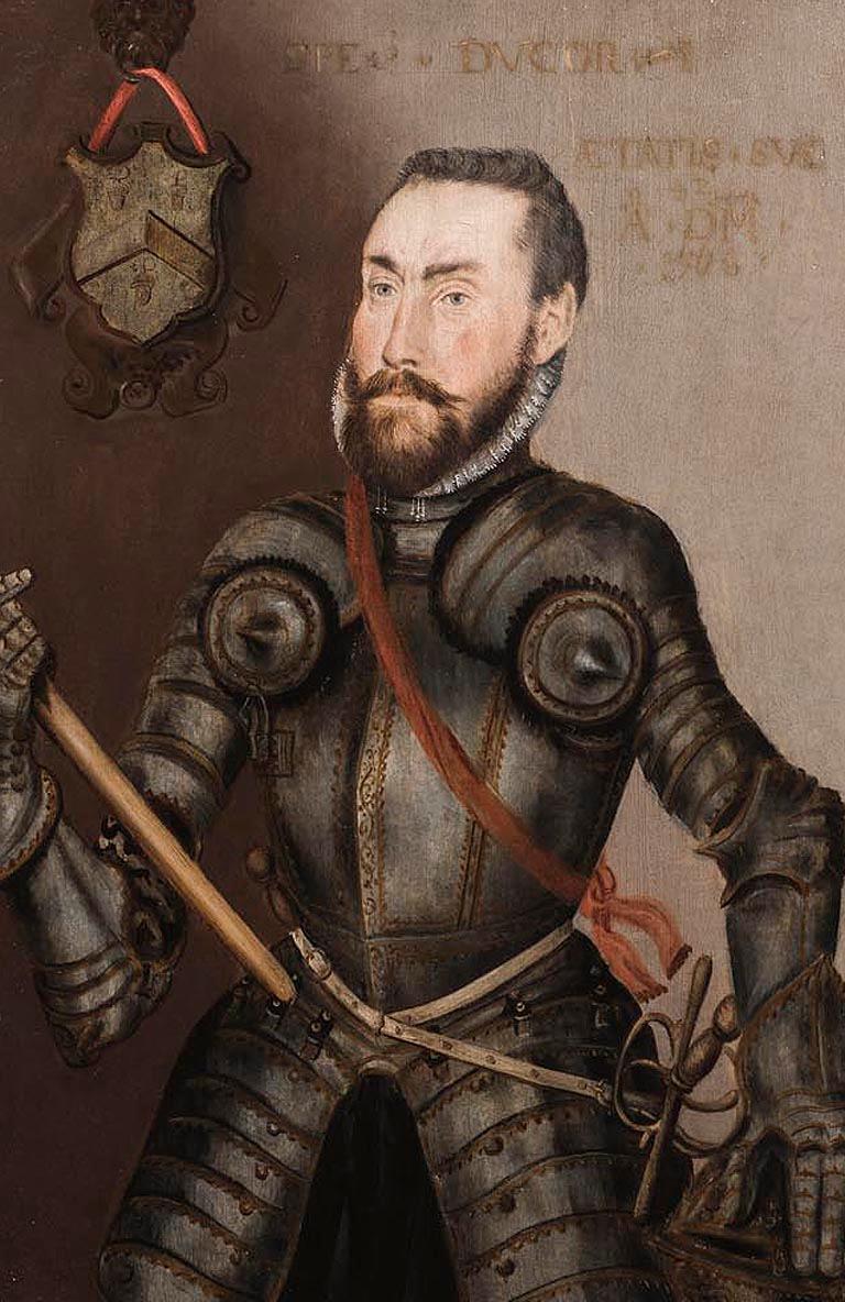 Portrait of Captain John Hyfield - 16th Century Oil 