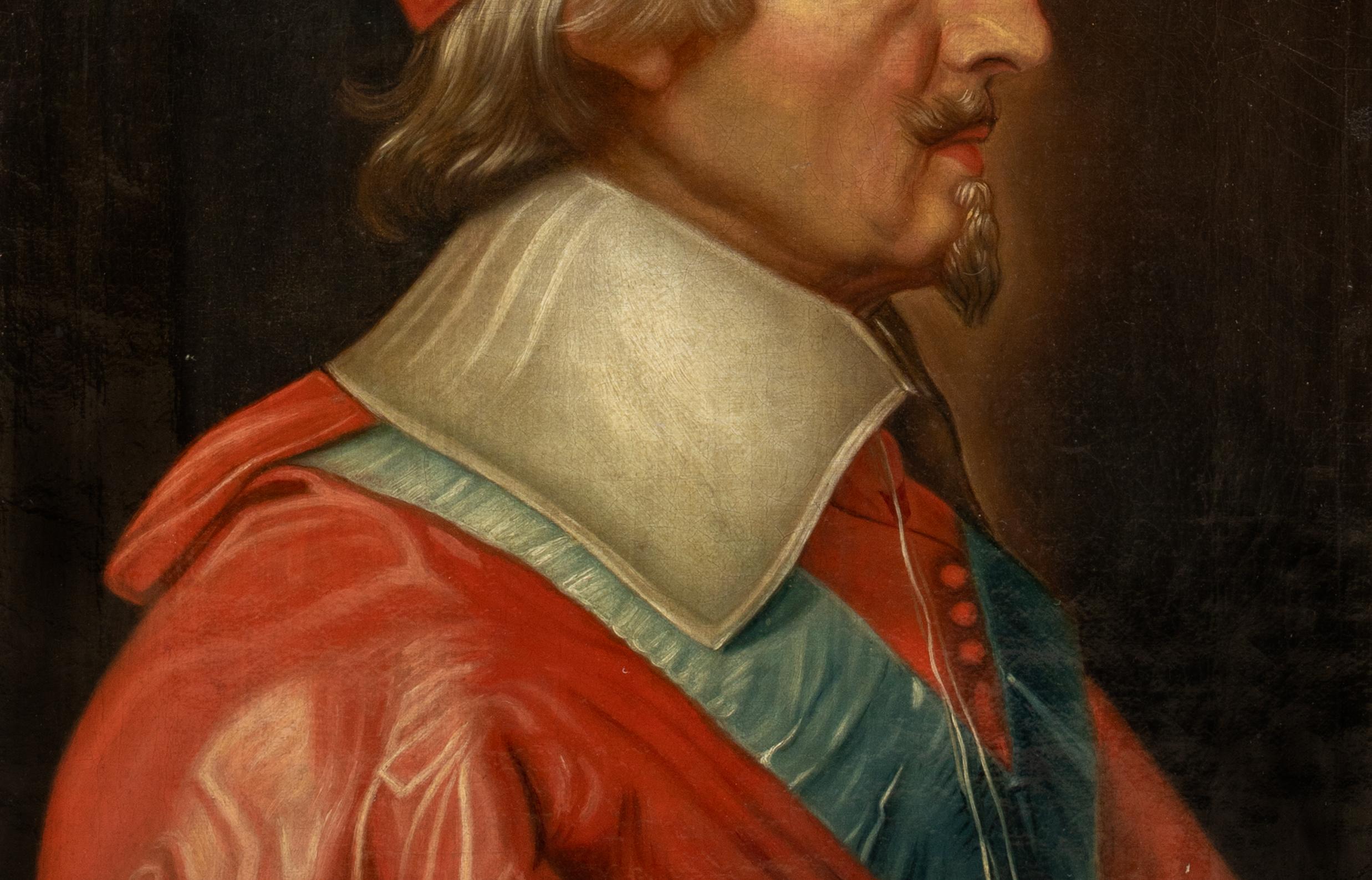 Portrait of Cardinal Richelieu (Armand Jean Duplessis de Richelieu) 17th Century For Sale 7